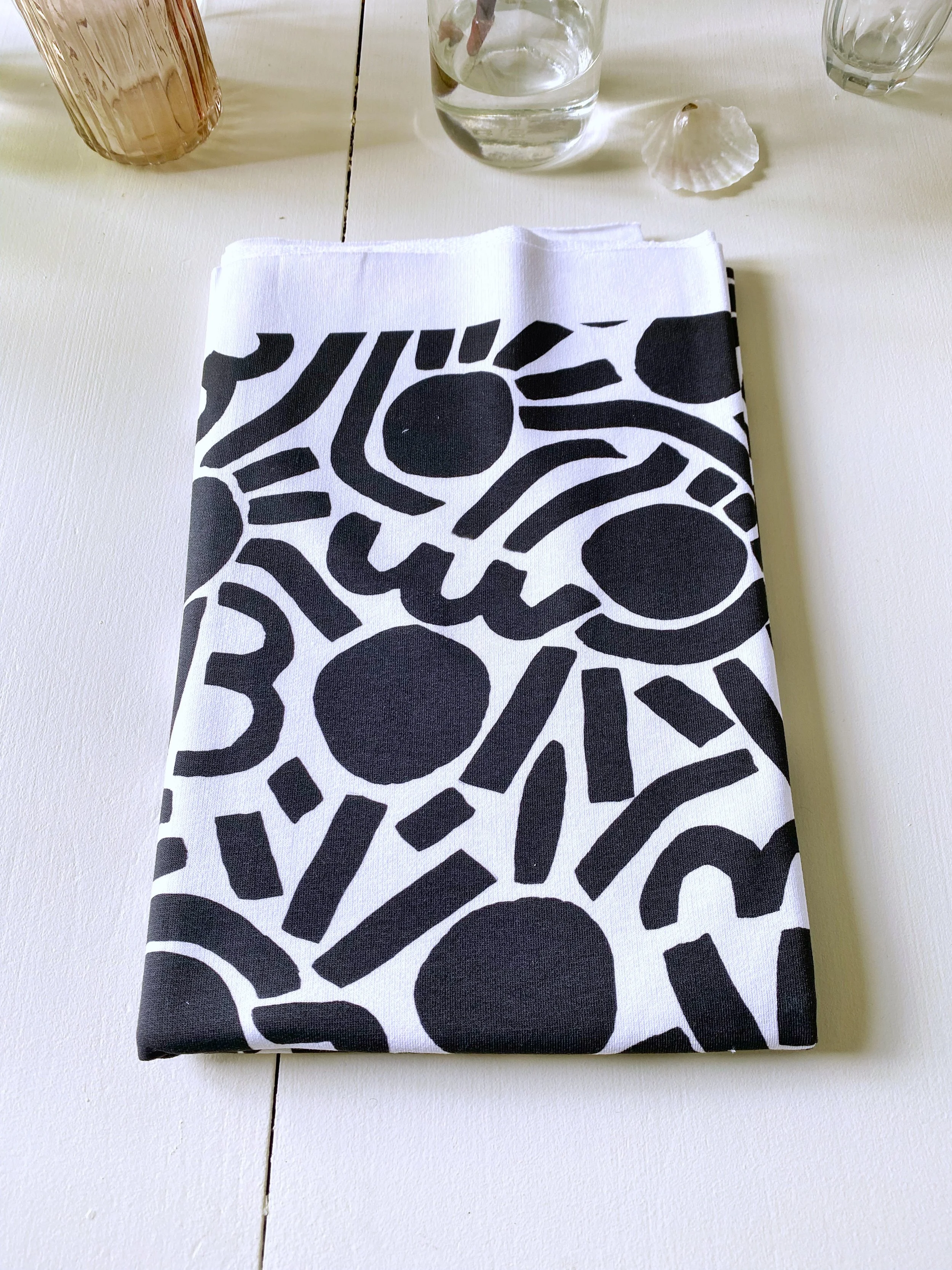 COUPON DOTTY KEITH NOIR FRENCH TERRY 85x145 CM