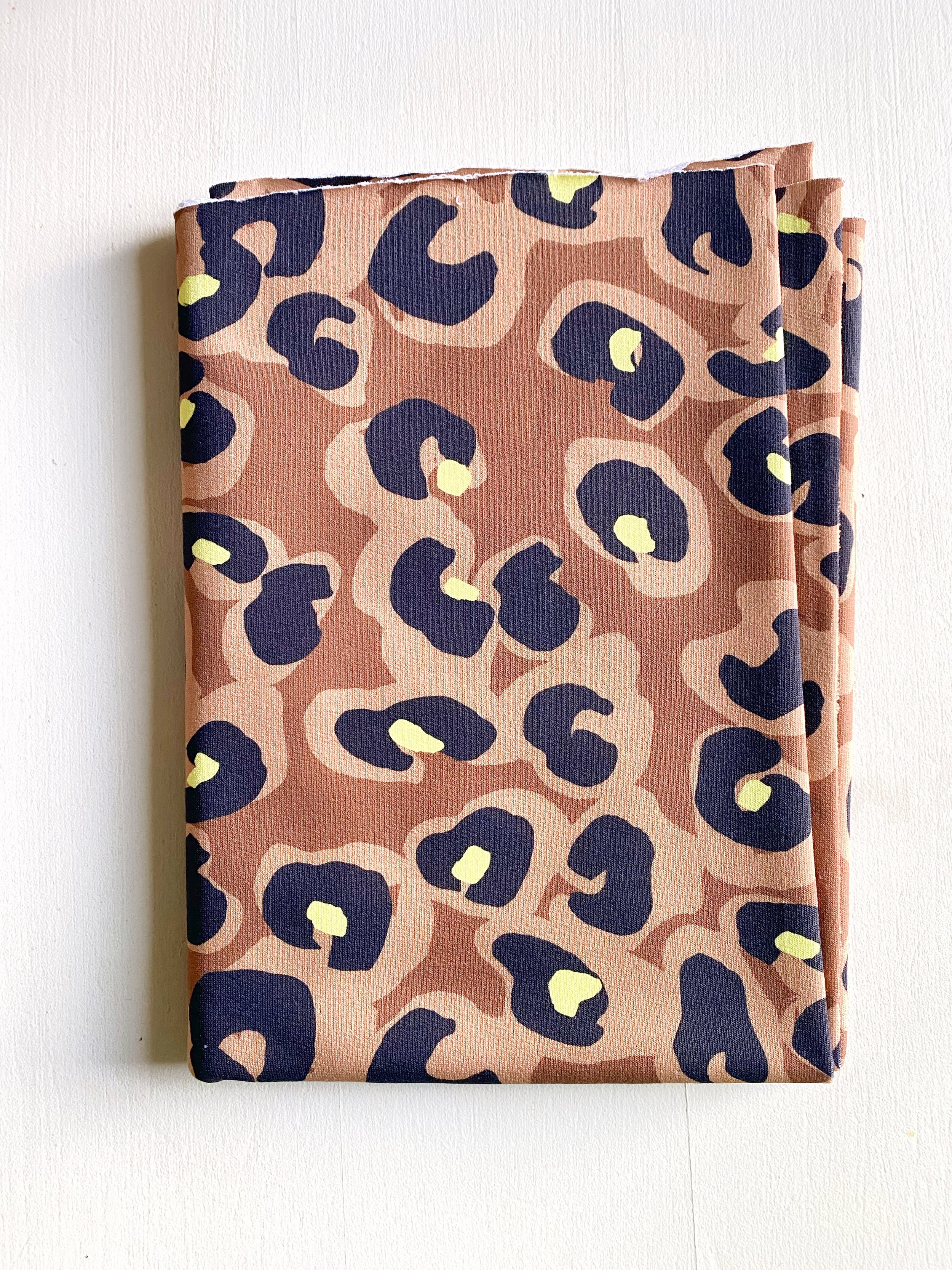 COUPON LEONARDO CAMEL FRENCH TERRY 60x145 CM
