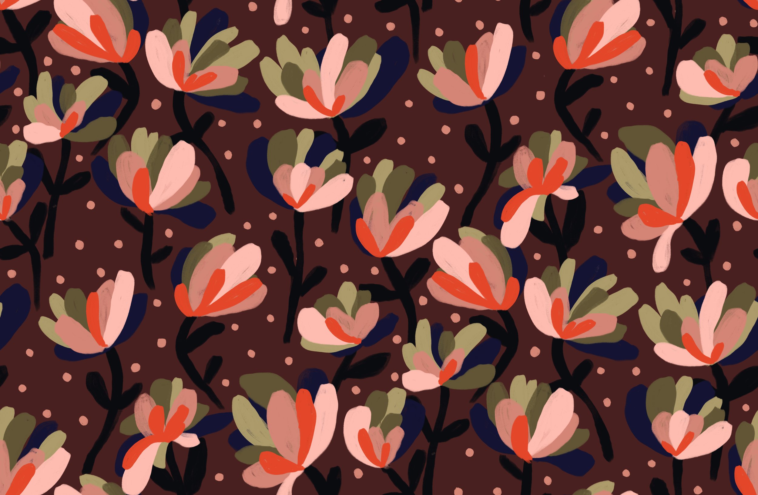 981 - Flowers and dots prune raccord.jpg