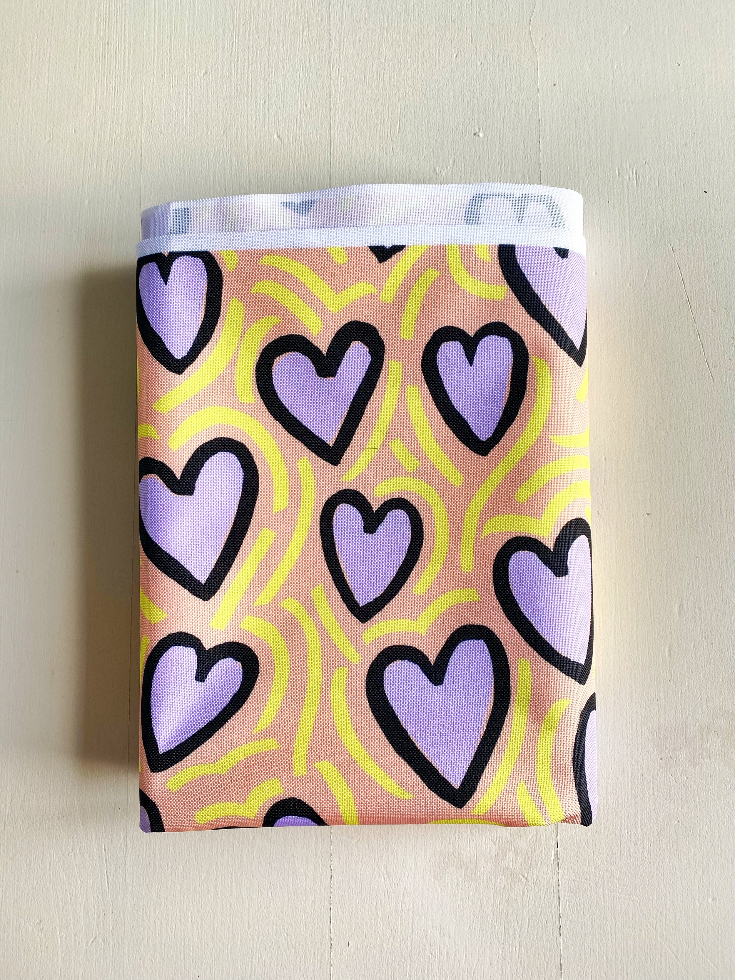 COUPON L'ATTRAPE COEUR JAUNE TISSU IMPERMEABLE 50x155 CM
