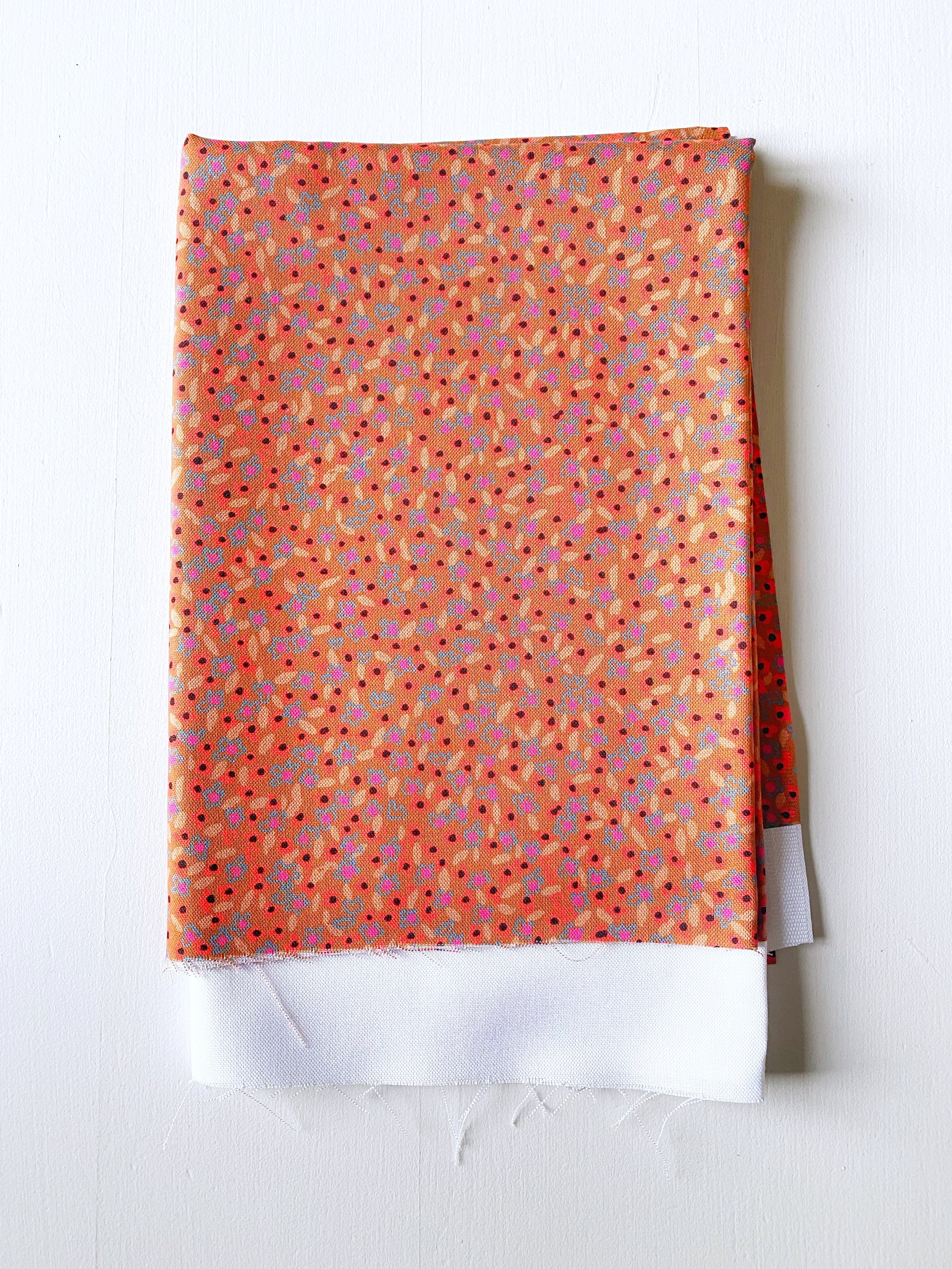 COUPON MINI FLOWERS MARRON VISCOSE DE BAMBOU 50x150 CM