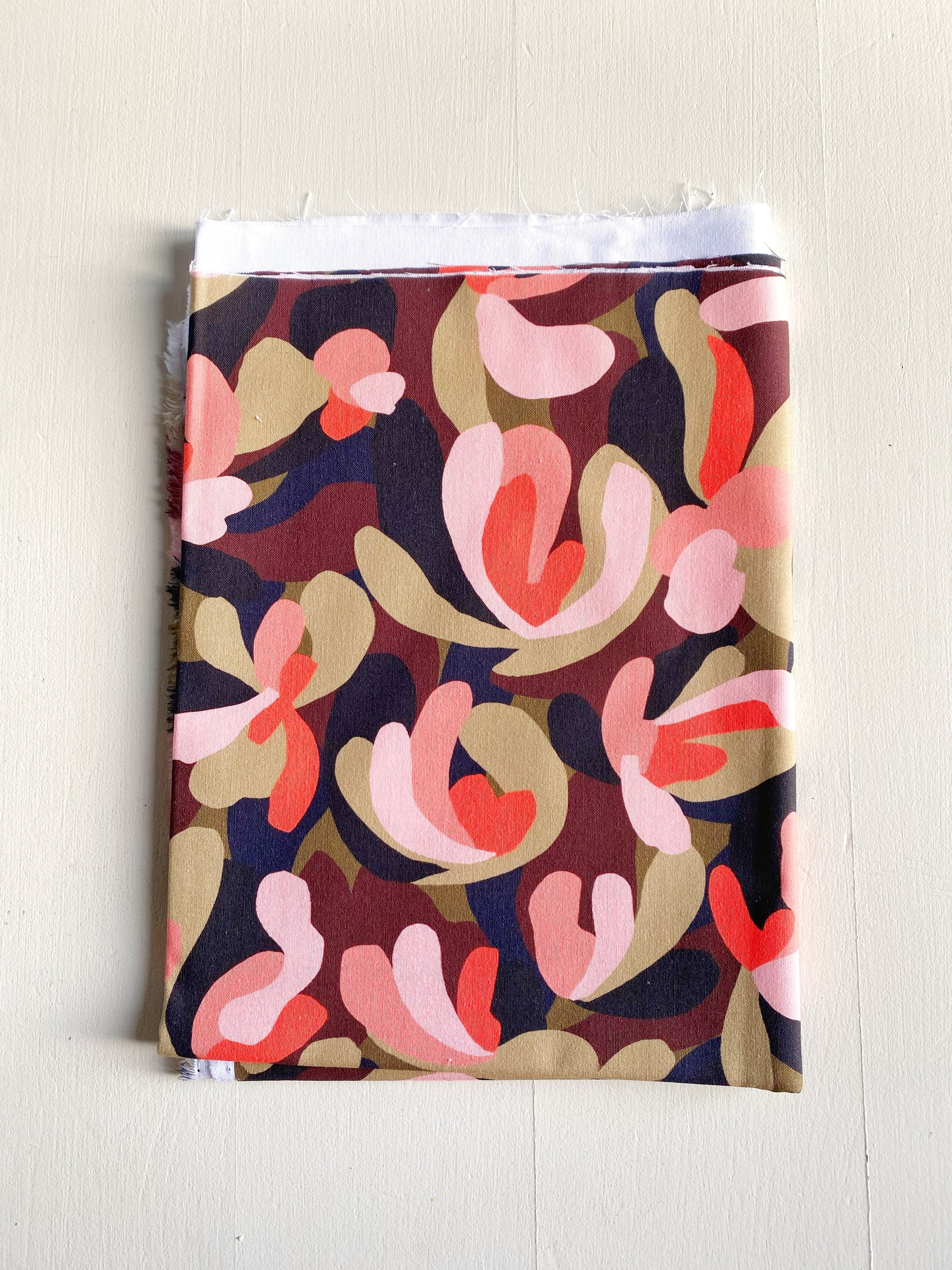 COUPON FOISONNEMENT CORAIL D'HIVER POPELINE 50x155 CM