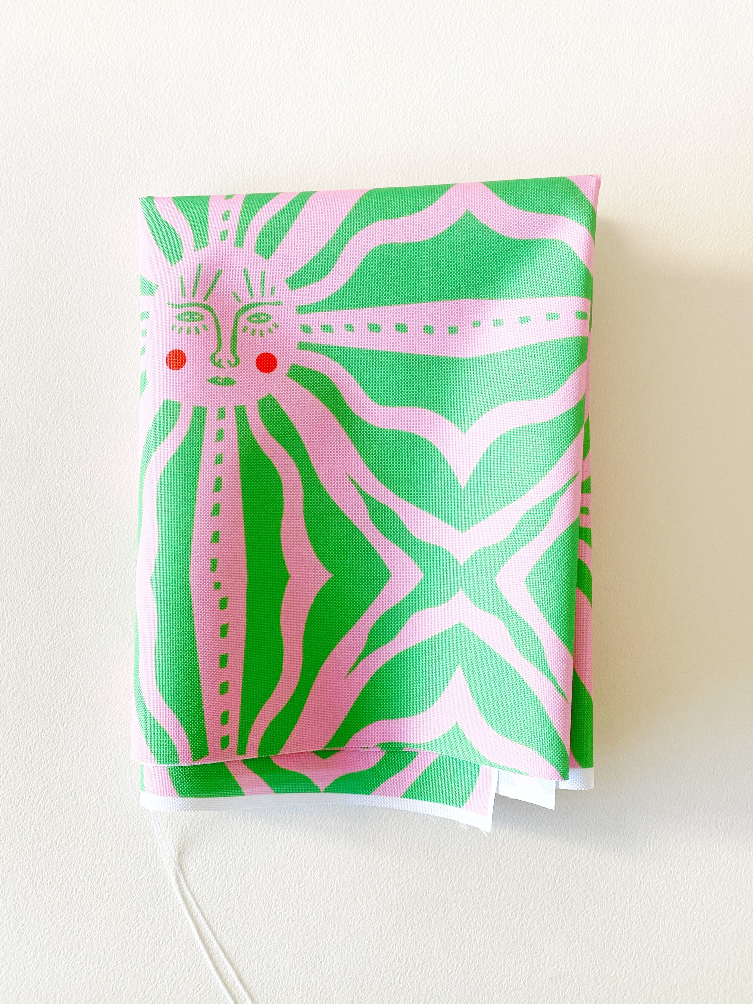 COUPON LE SOLEIL VERT TISSU IMPERMEABLE 50x155 CM