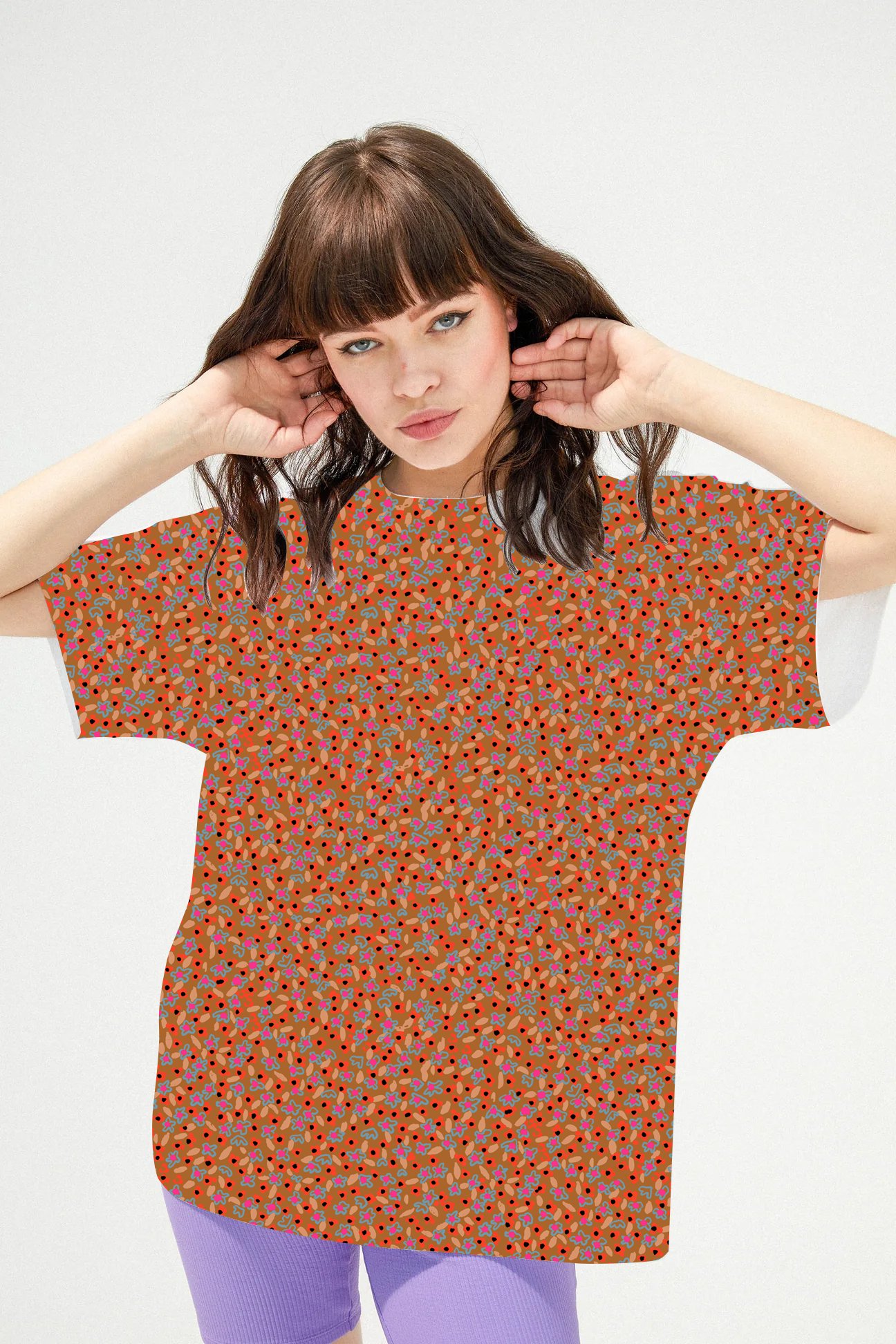 tshirt mini flowers marron.jpg
