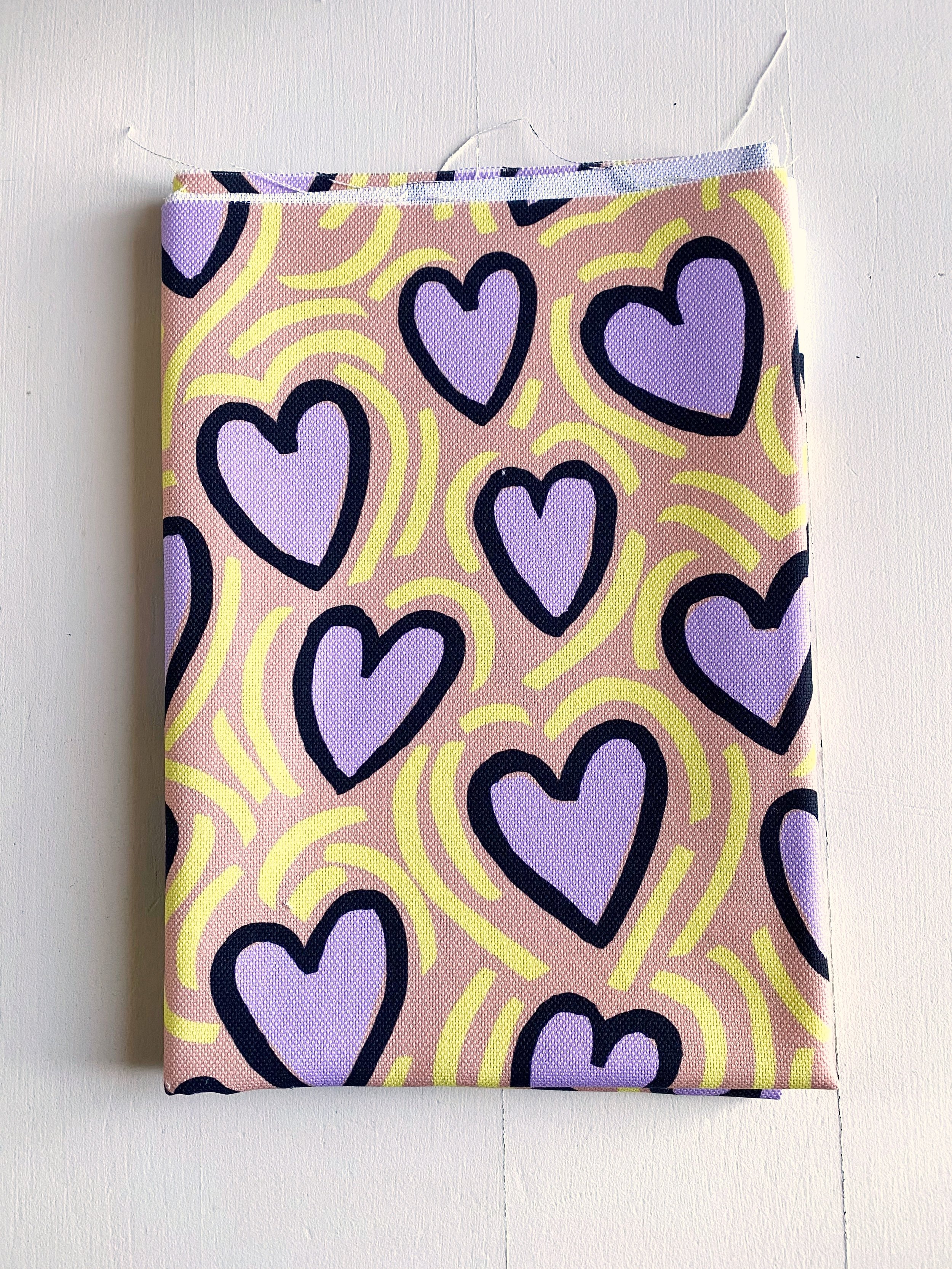 COUPON L'ATTRAPPE COEUR JAUNE PANAMA 50x145 CM