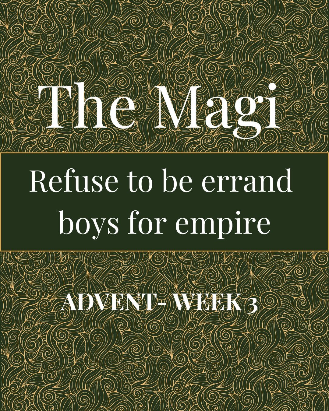 I feel like I let the Magi in a new way this year. I was so compelled by their curiosity and openness and shrewdness. 

#liberatedtogether #advent #advent2025 #magi