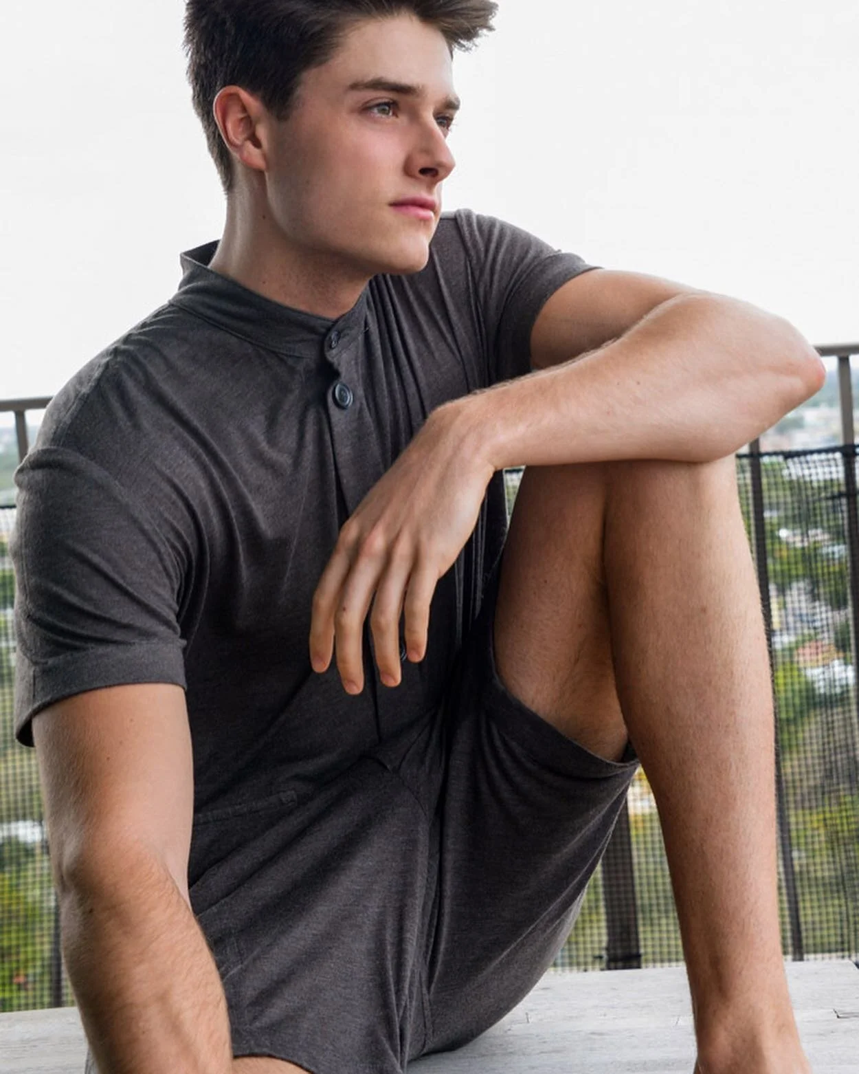 Olivier @oliviergaumond 📸 by @pielajena #etnos #etnosfashion #menswear #romper #jumpsuit #mensfashion #miami #mexico #canada #resort #resortwear #comfort #elegance