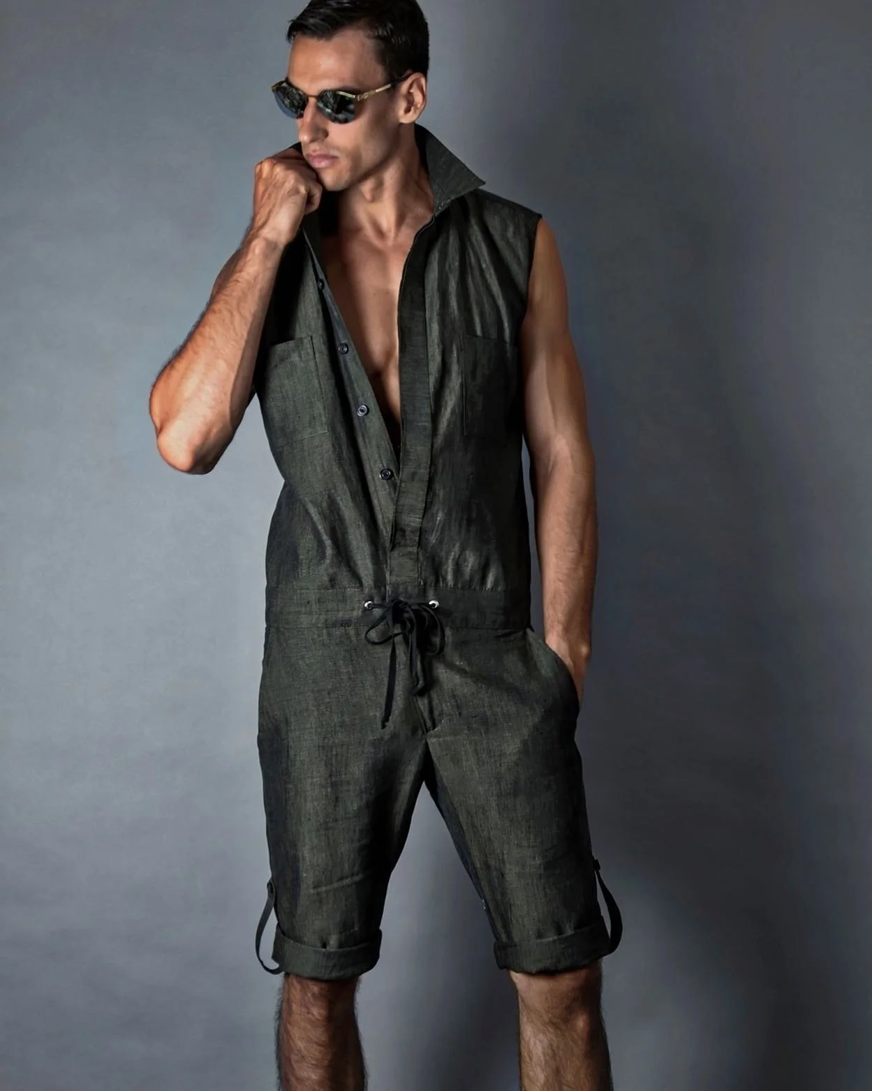 Marko in @etnosfashion 📸 by @pielajena #romper #jumpsuit #malemodel #menswear #malefashion #resortwear #summervibes #summerfashion #linen