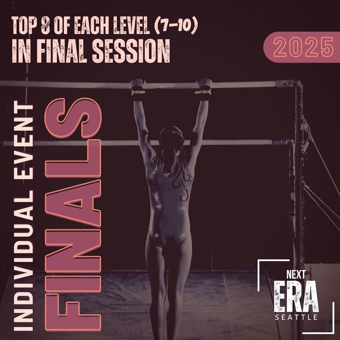 🌠 Big News from Next Era Seattle 🌠

We're elevating the competition and excitement at Next Era - Seattle with a thrilling addition: Individual Event Finals! 🏅

The top 8 gymnasts from every level (Levels 7-10) will have the chance to shine in the 