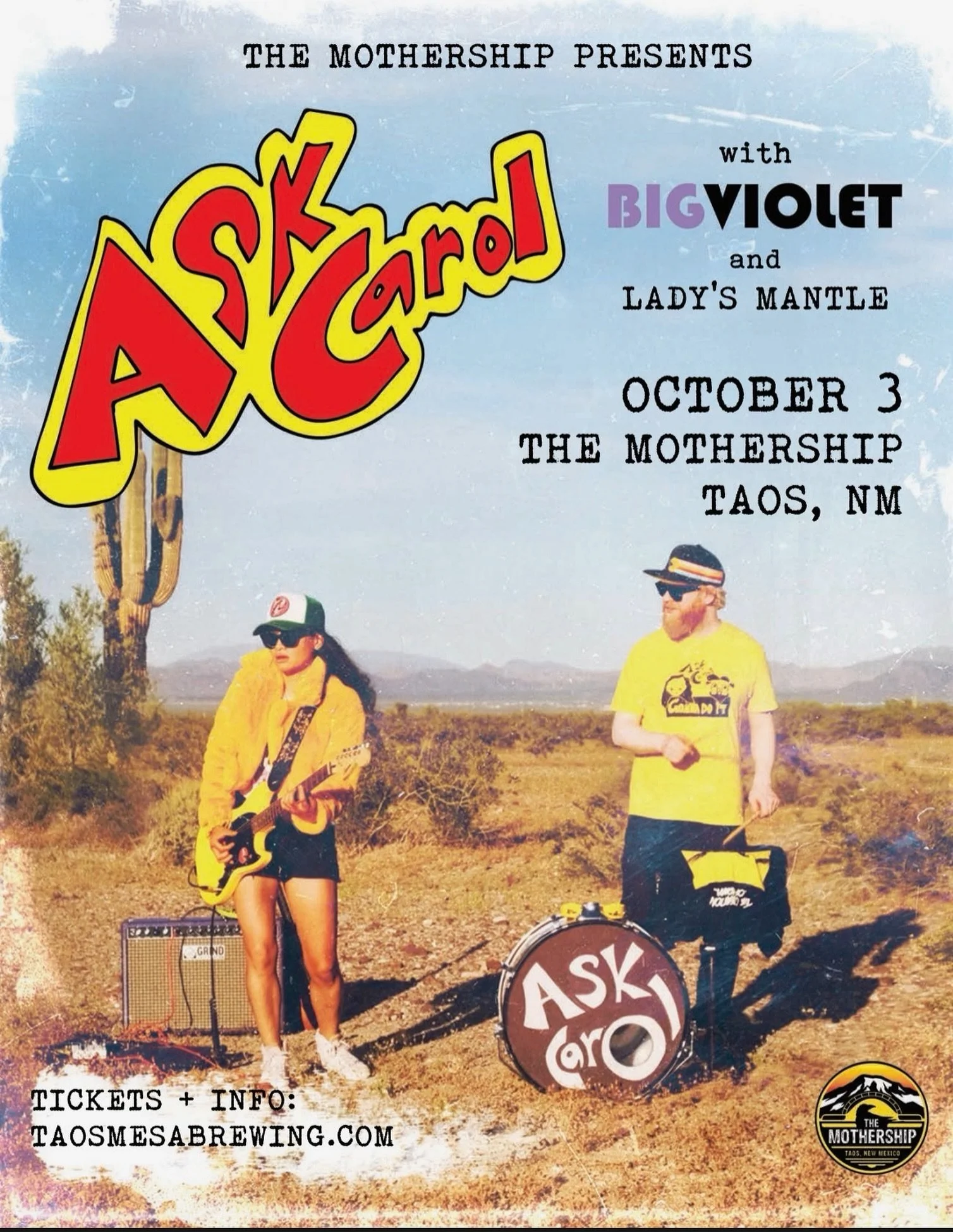 October 3rd - @taosmothership with @askcarolmusic and @ladysmantle