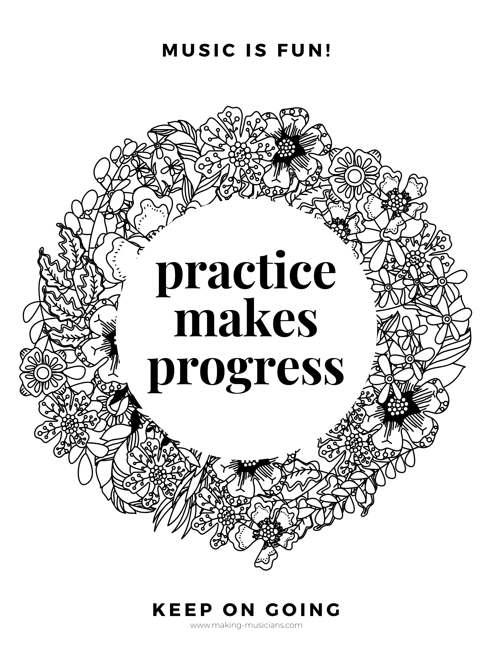 Practice Makes Progress poster