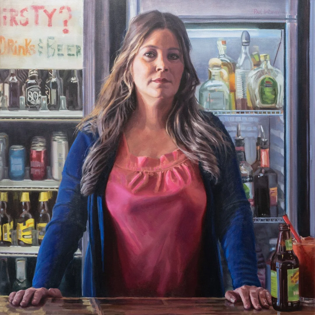 A BAR IN WESTWOOD CALIFORNIA - 30"x30", 2022.