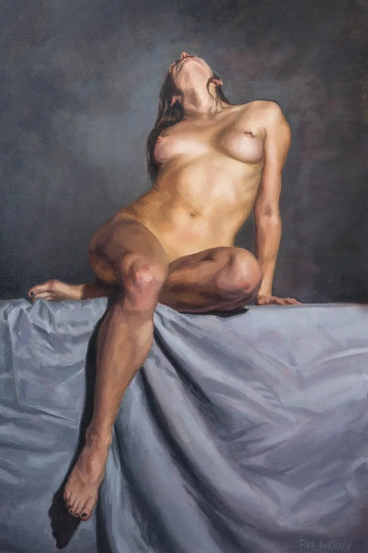 Violet in Grey - 30"x20", oil, 2020.