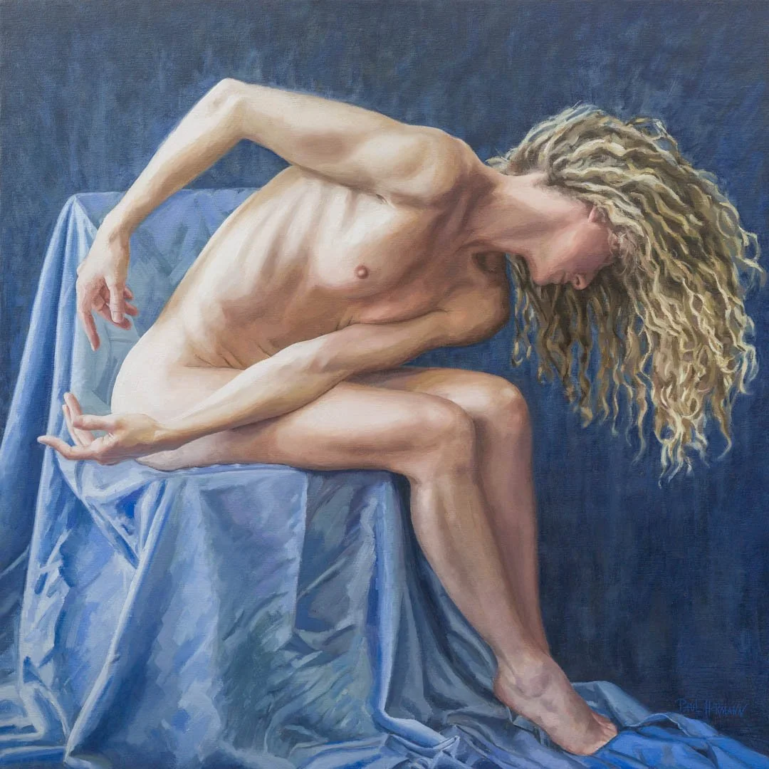 When the Rest of Heaven was Blue - 36"x36", oil, 2022.