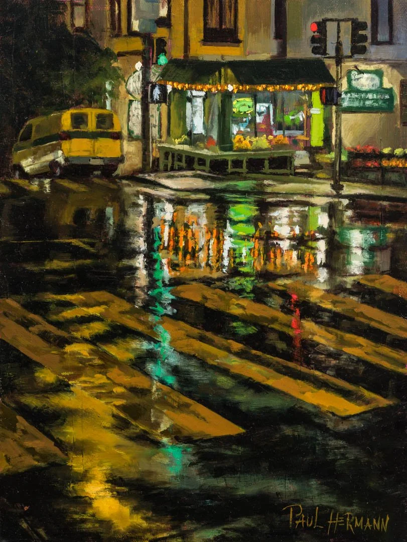 Courtney Produce on Castro at 14th - 12"x9", oil, 2018.