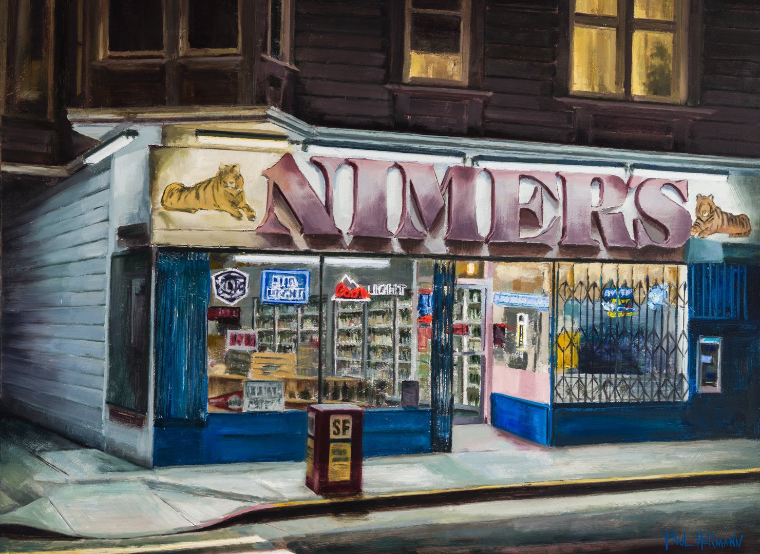 Nimer’s Market on Fulton at Lyon - 24"x18", oil, 2018.
