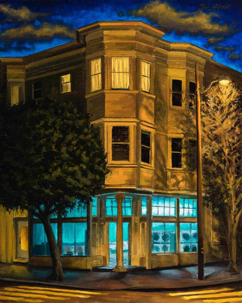 Cole St. and Grattan St. (Doug’s Suds) - 20"x16", 2016.