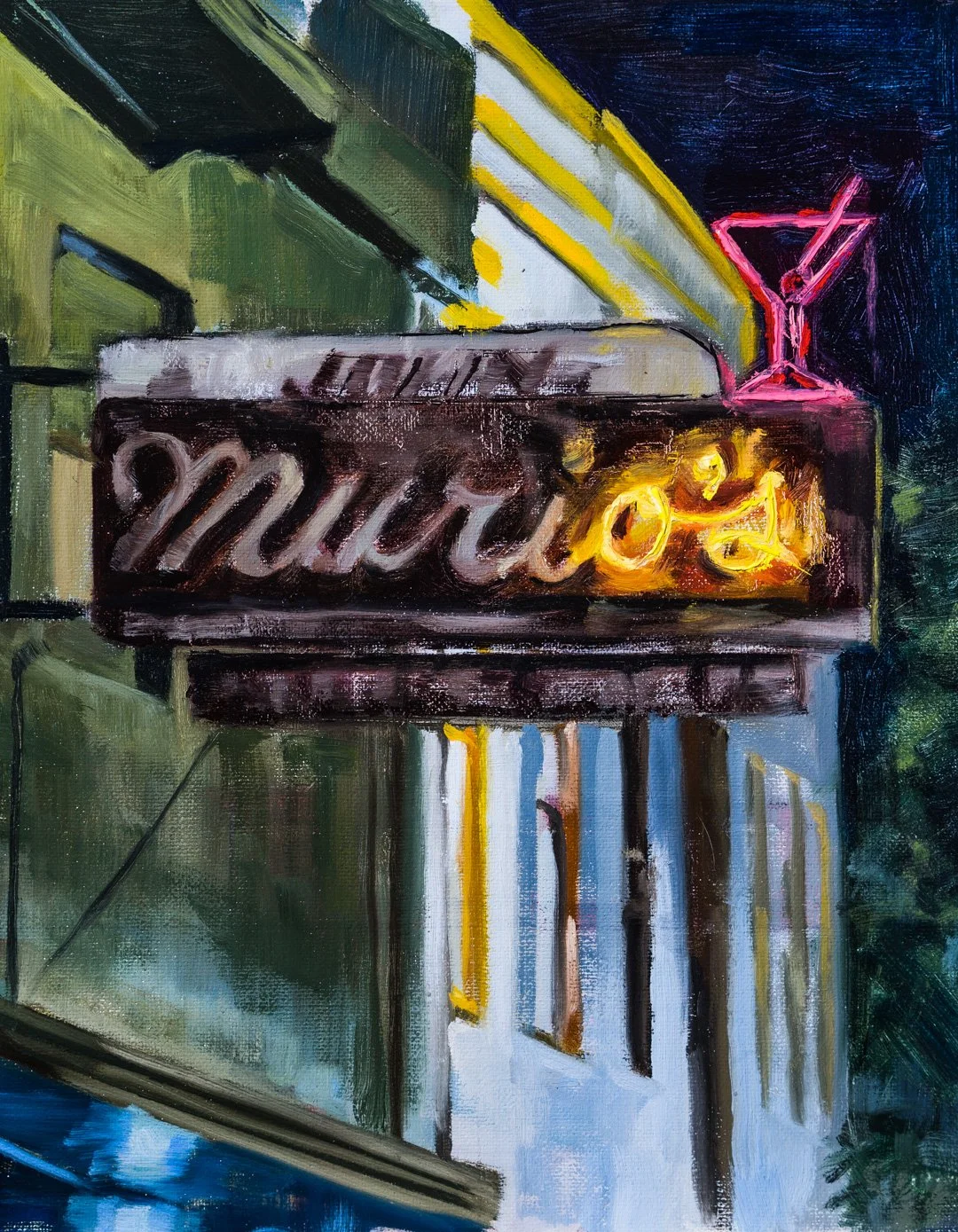 Murio’s on Haight Street - 10"x8", oil, 2015.
