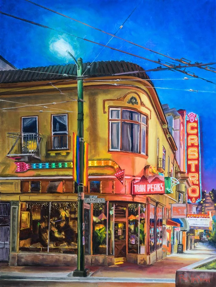 Twin Peaks Bar - 24"x18", oil, 2016.