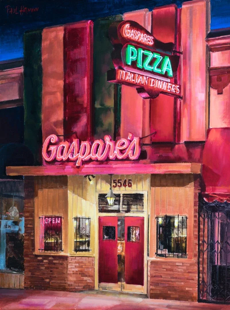 Gaspare’s On Geary - 24"x18", oil, 2017.