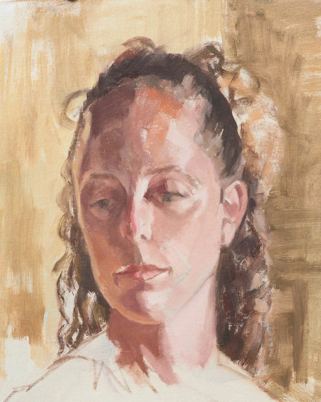 4 Hour Portrait Study of Brittany - 12"x9", 2022.
