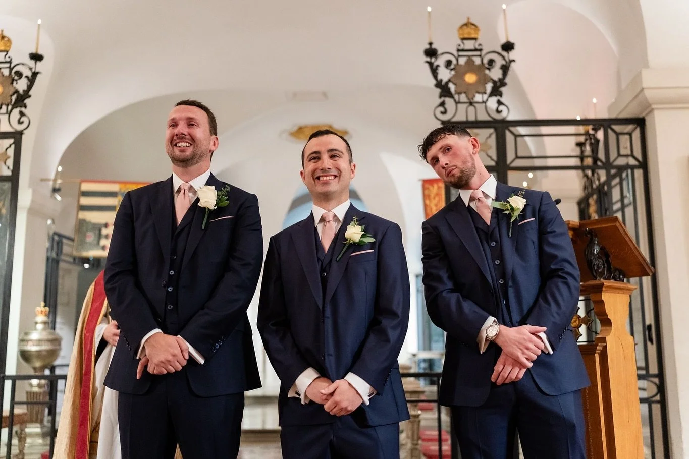 Spotlight on the groom and his men!
Buttonhole by @perfectevent4u 
Happy Monday and new month from us.
@lizzygagan 
~
📸 @creatingdiamondsphotography