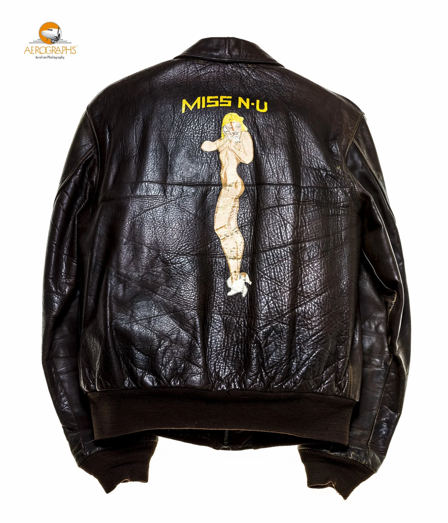 The back side of Mr. A.B. Clement's A2 jacket. &nbsp;©2014 John Slemp