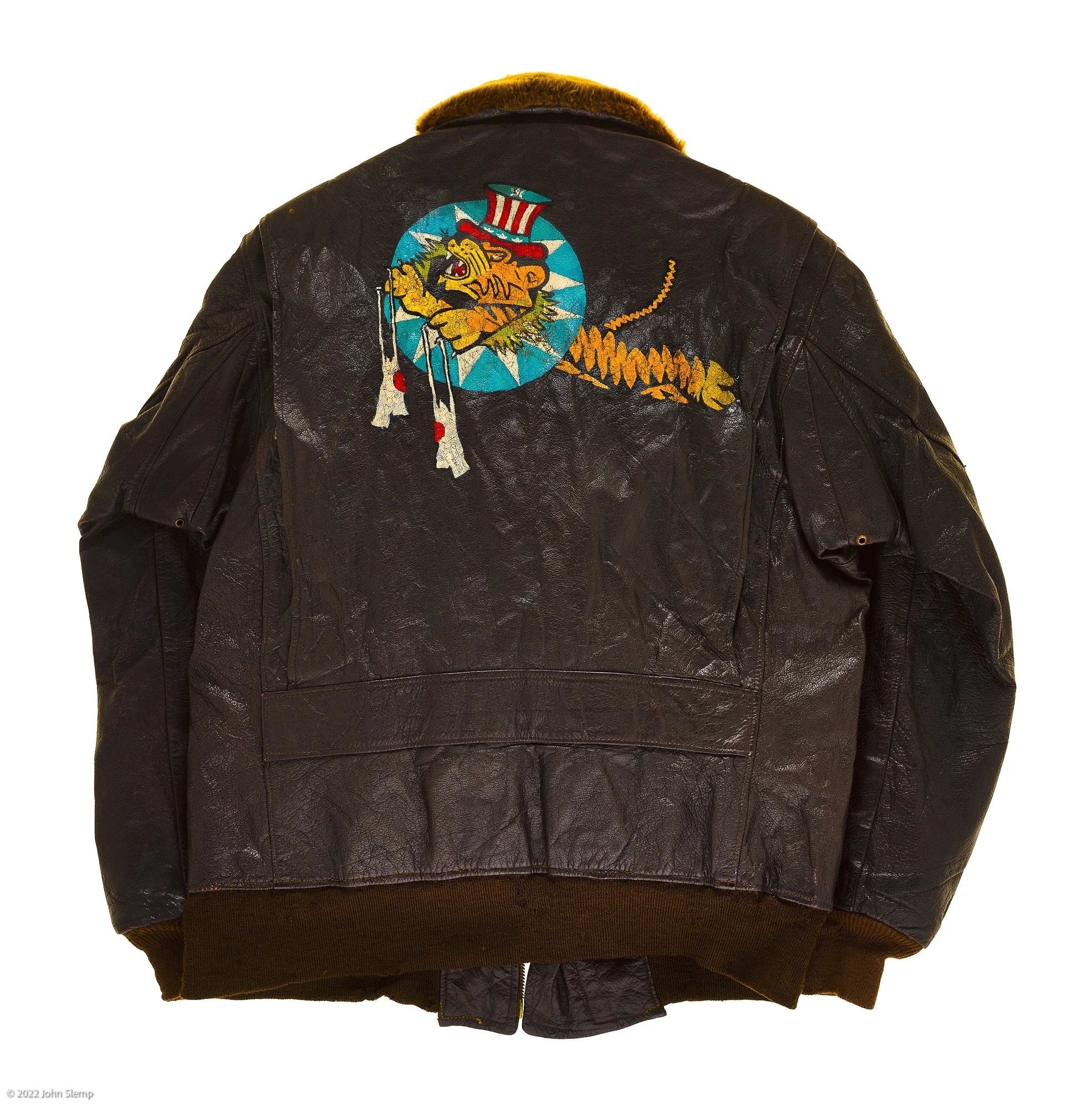 An M-422 Navy jacket, worn by Major Tex Hill of the famed "Flying Tigers" in China.  He later became a brigadier general in the Texas National Guard.