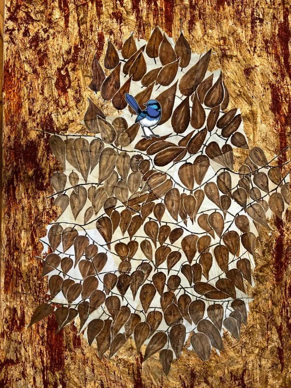 Scentbark ink leaves with earth pigments - Cheryl
