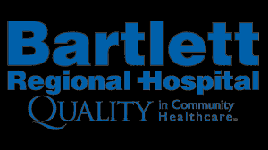 Logo of Bartlett Regional Hospital with the words 'Quality in Community Healthcare'.