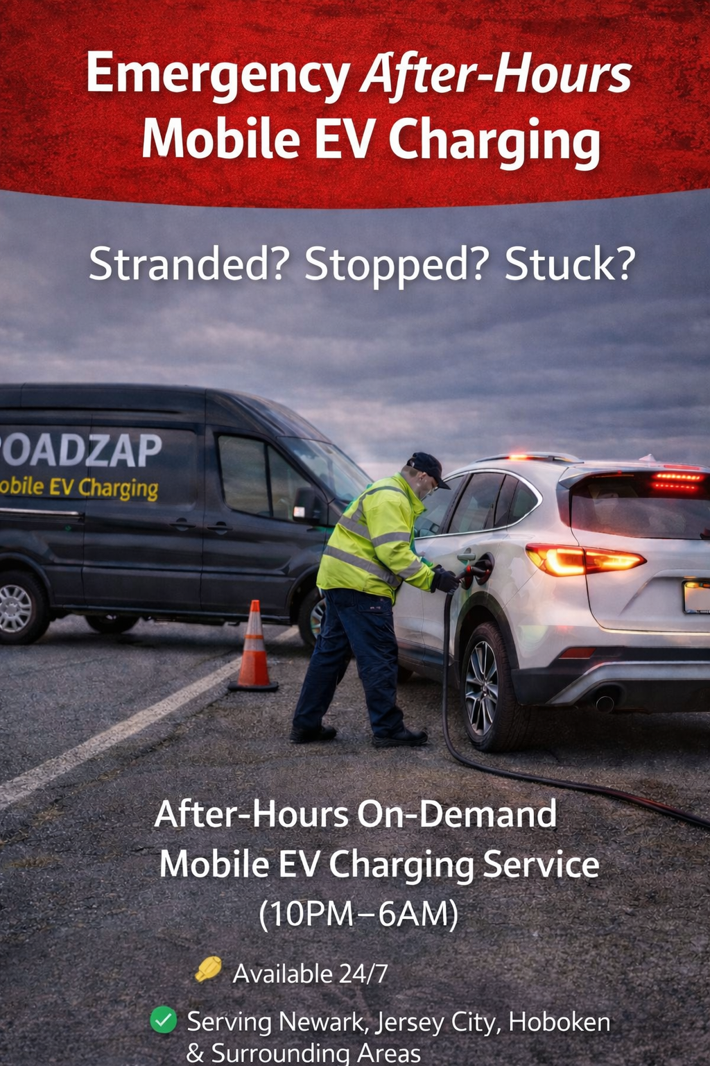 Emergency Mobile EV Charging (Afterhours 10pm-6am)