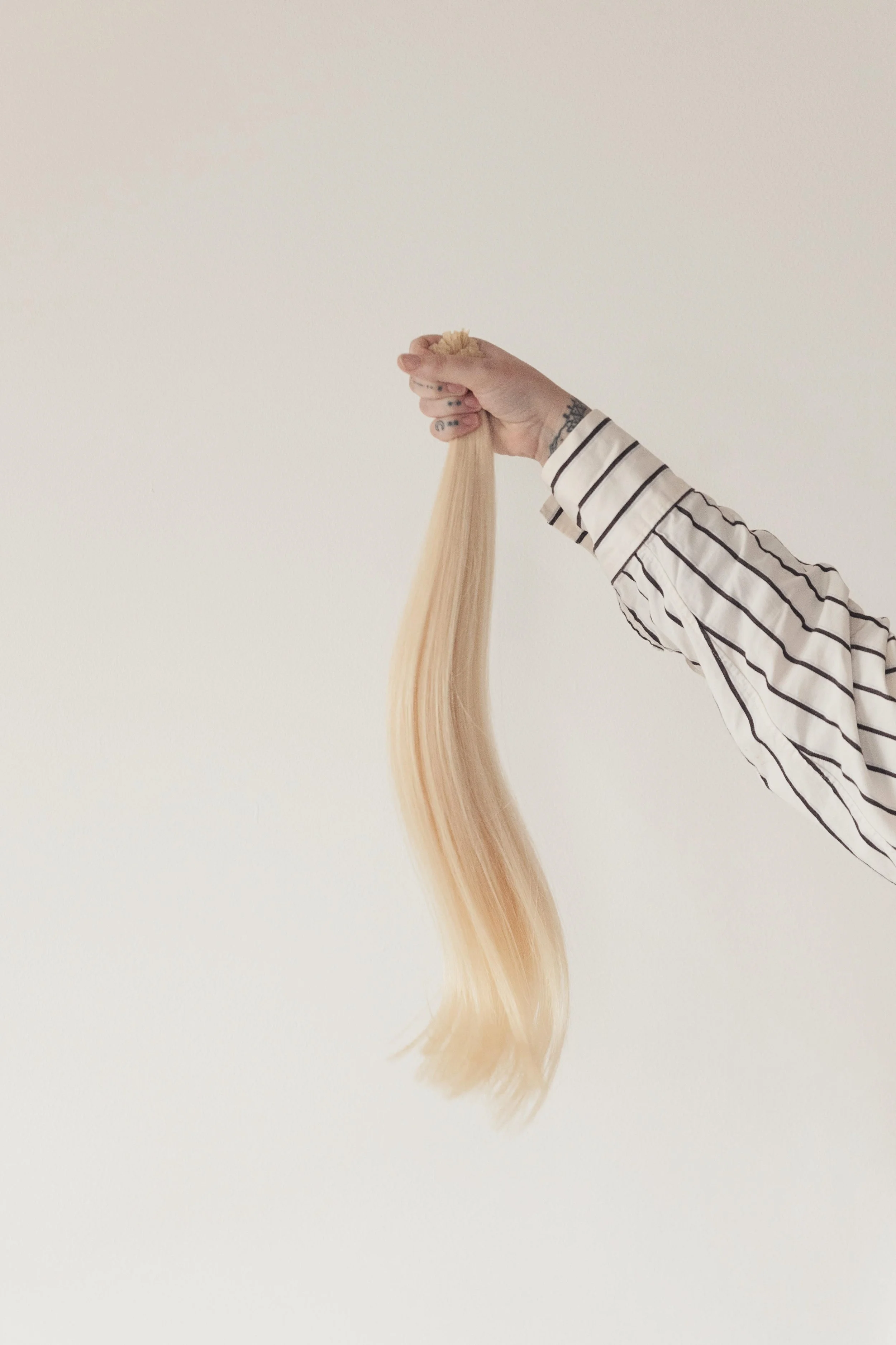 blonde 100% human hair keratin bond extensions