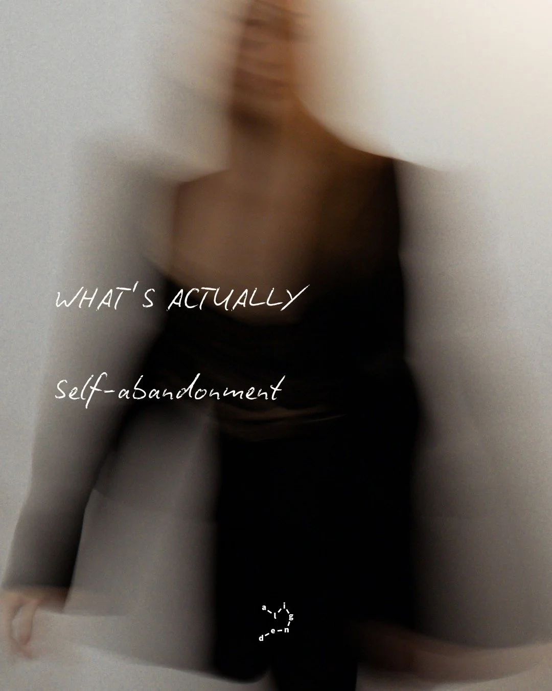 Most people think self-abandonment is a boundary problem.

If you just set better boundaries, you'd stop over-giving.
If you just said no more often, you'd stop losing yourself.

But here's what actually happens:

You set a boundary &mdash; and your 