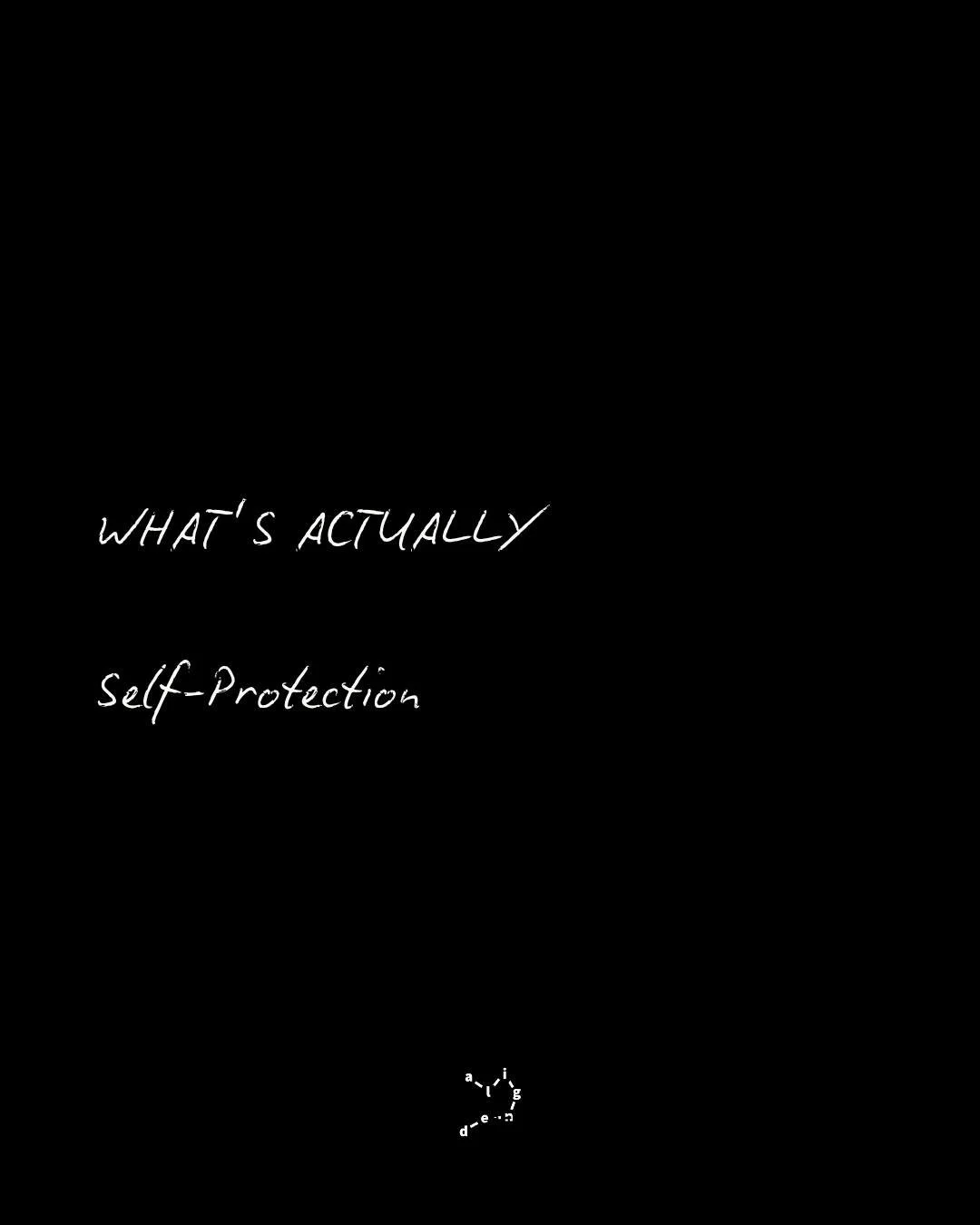 Self-protection isn't staying hidden.
That's what most people think. That protecting yourself means staying small, staying quiet, not drawing attention, not making waves.
But that's not self-protection. That's self-abandonment.
You're abandoning the 
