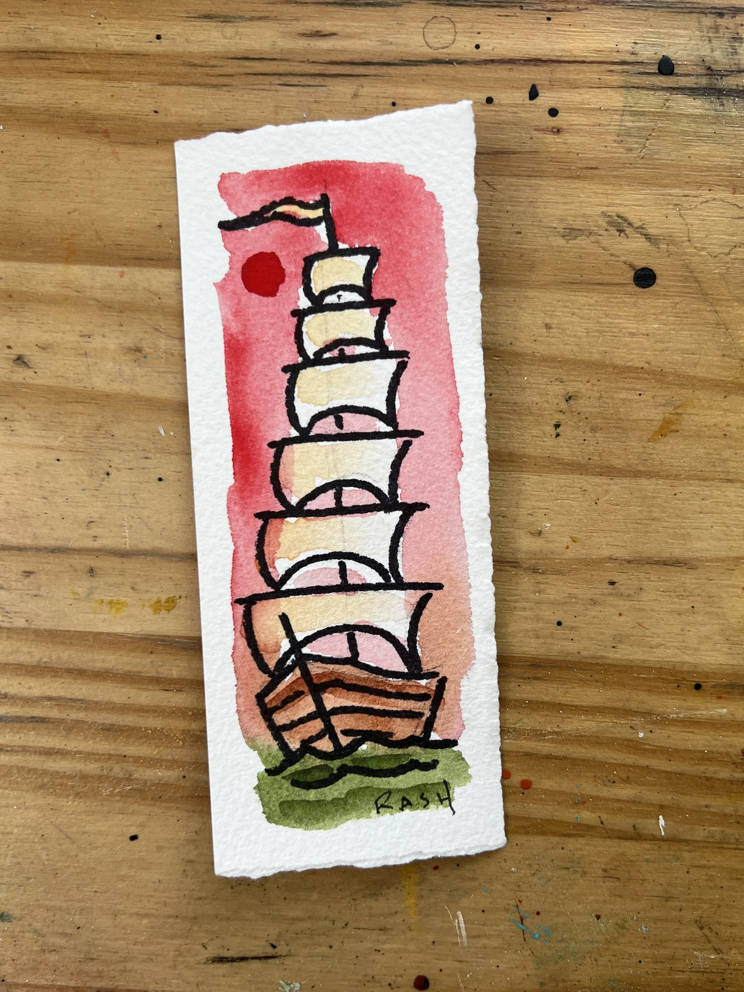 Daily Mini Painting - Sail On