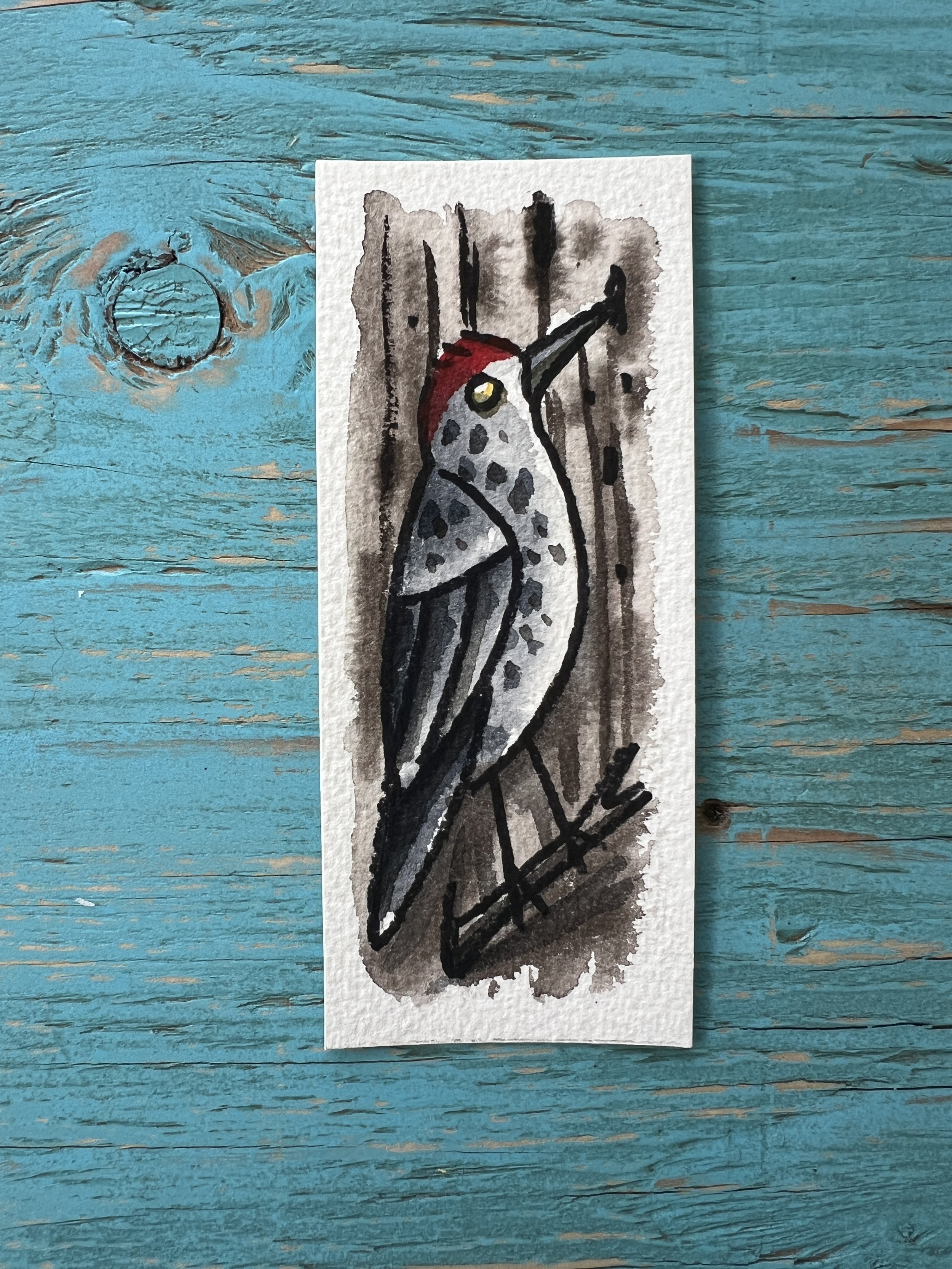 Daily Mini Painting - Woodpecker