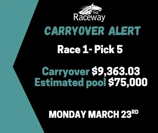 Monday Live Racing - Post Time 5:50 PM 