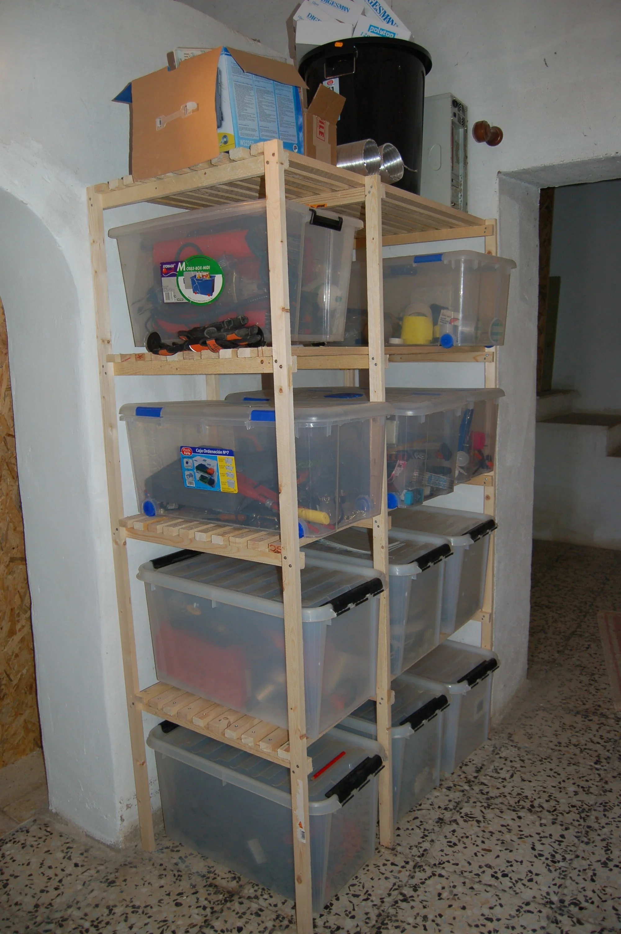 Hallway with storage