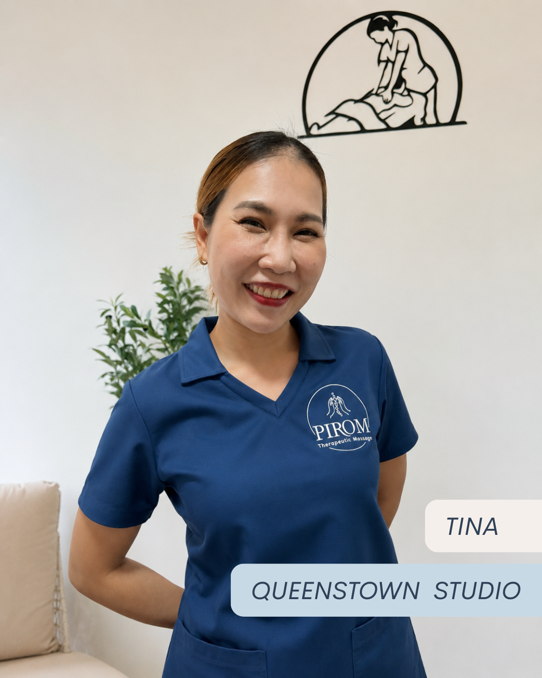 Tina Parichart – Qualified Physiotherapist (Thailand) at Pirom Therapeutic Massage Queenstown.