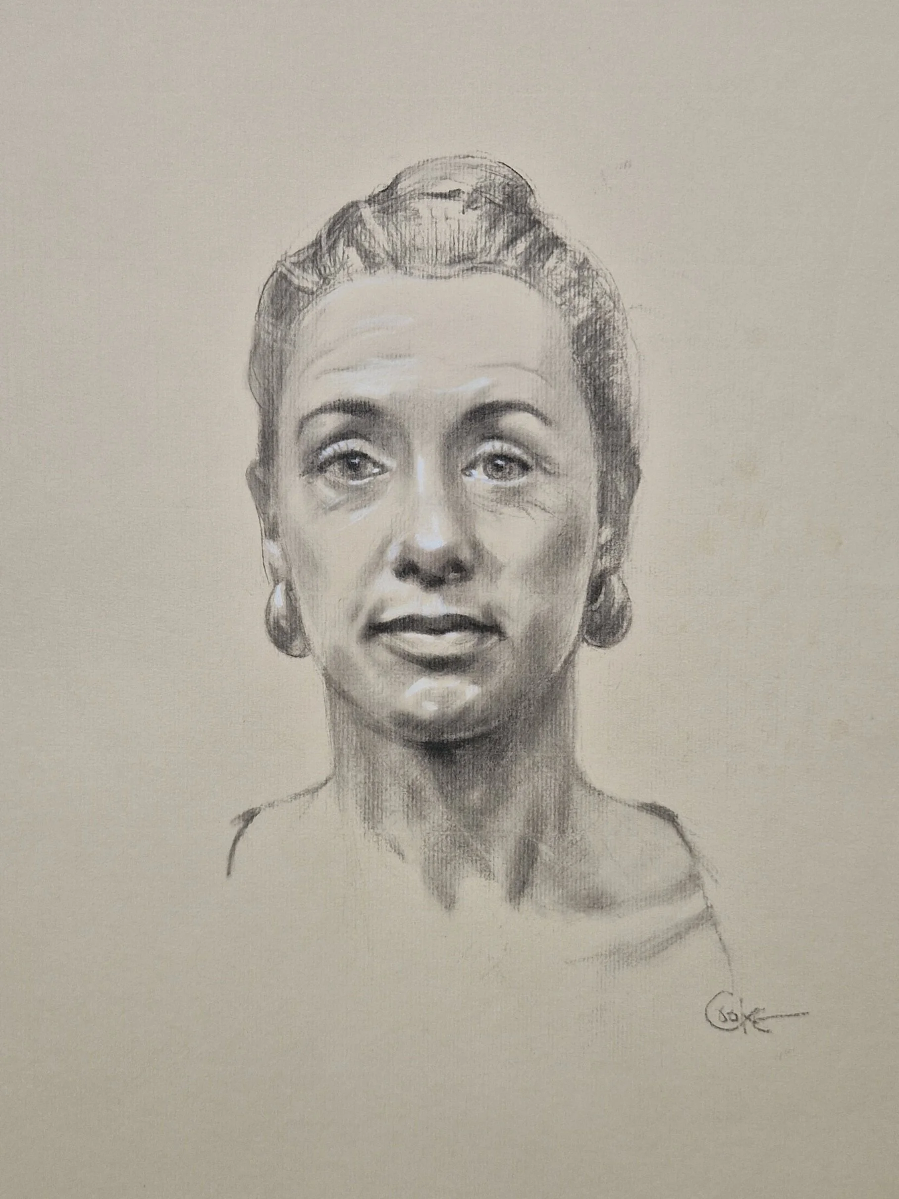 Portrait drawing of Lisa-Marie