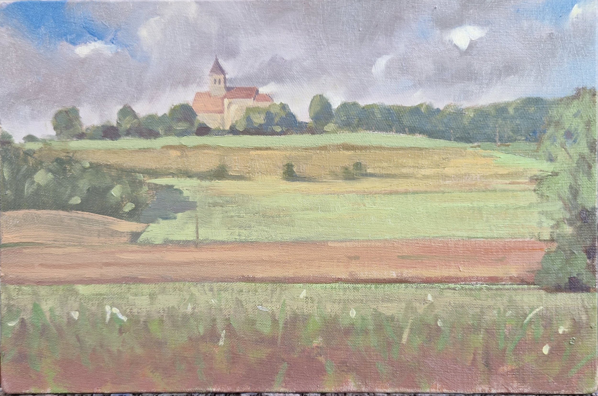 Larrey, Burgundy,
Oil on board, 14x10 inches