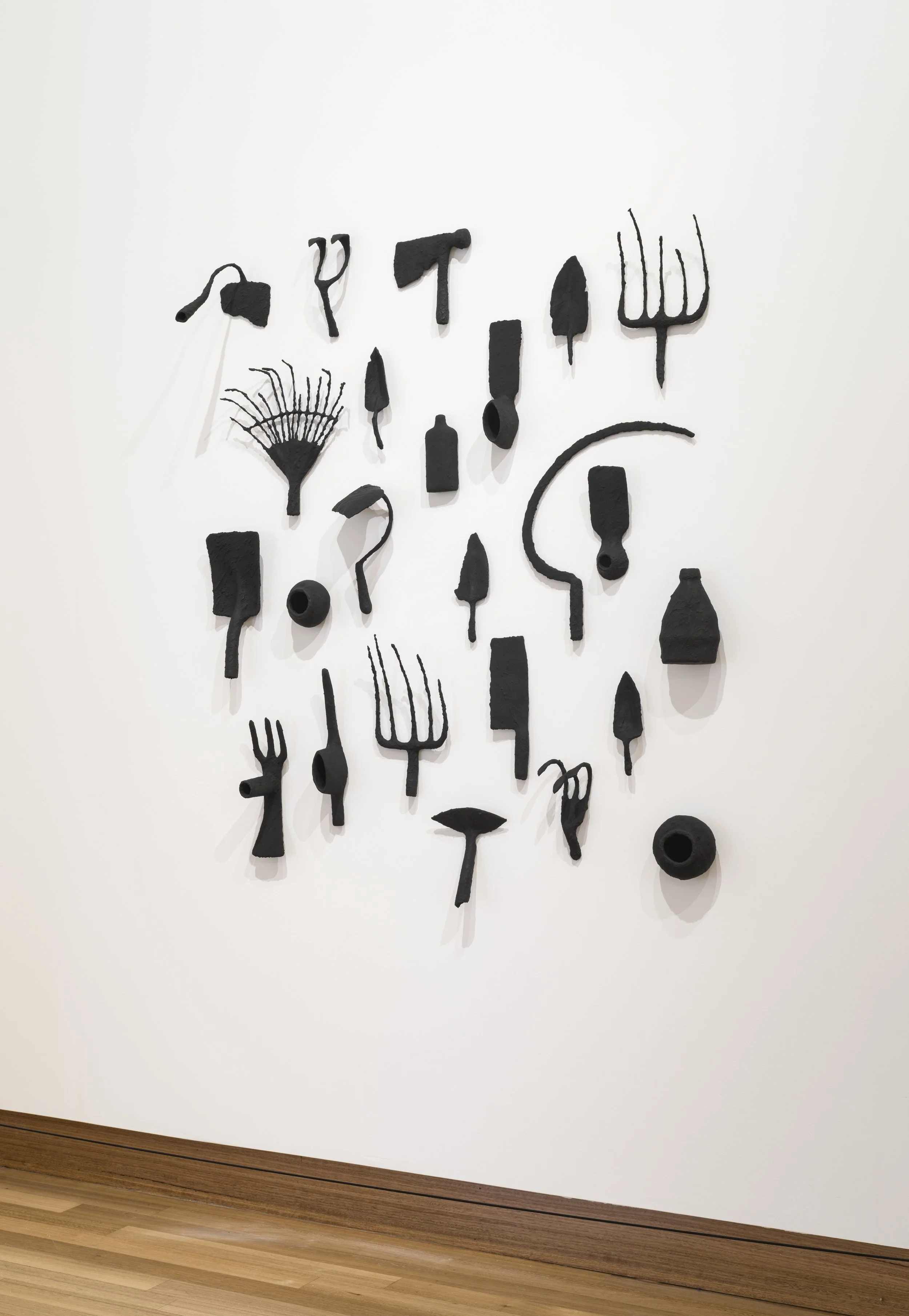 Bev Moon - The Lands Turned Beneath Their Hands. Installed at Christchurch Art Gallery Te Puna o Waiwhetū. Photo: John Collie