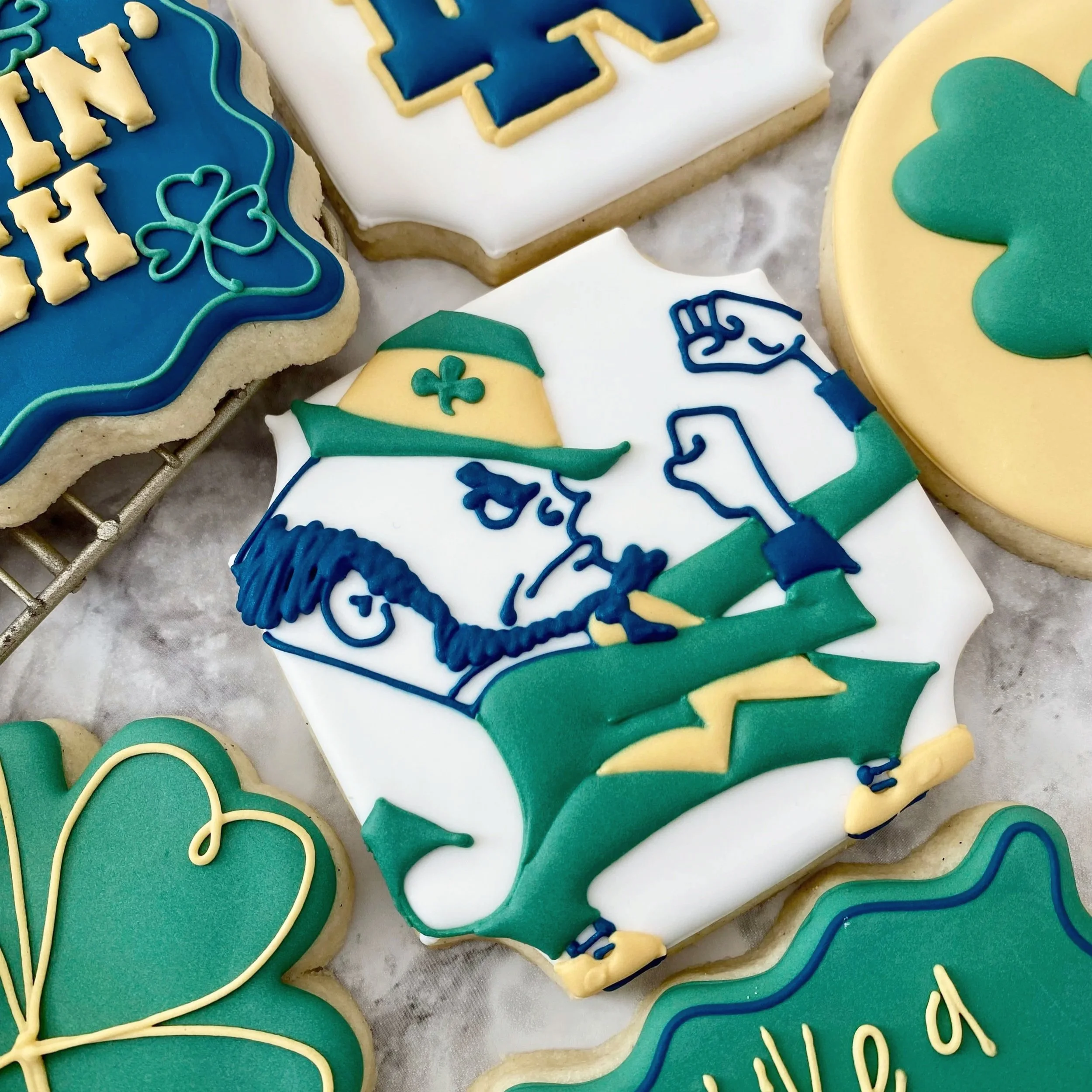 Fighting Irish Themed Sugar Cookies