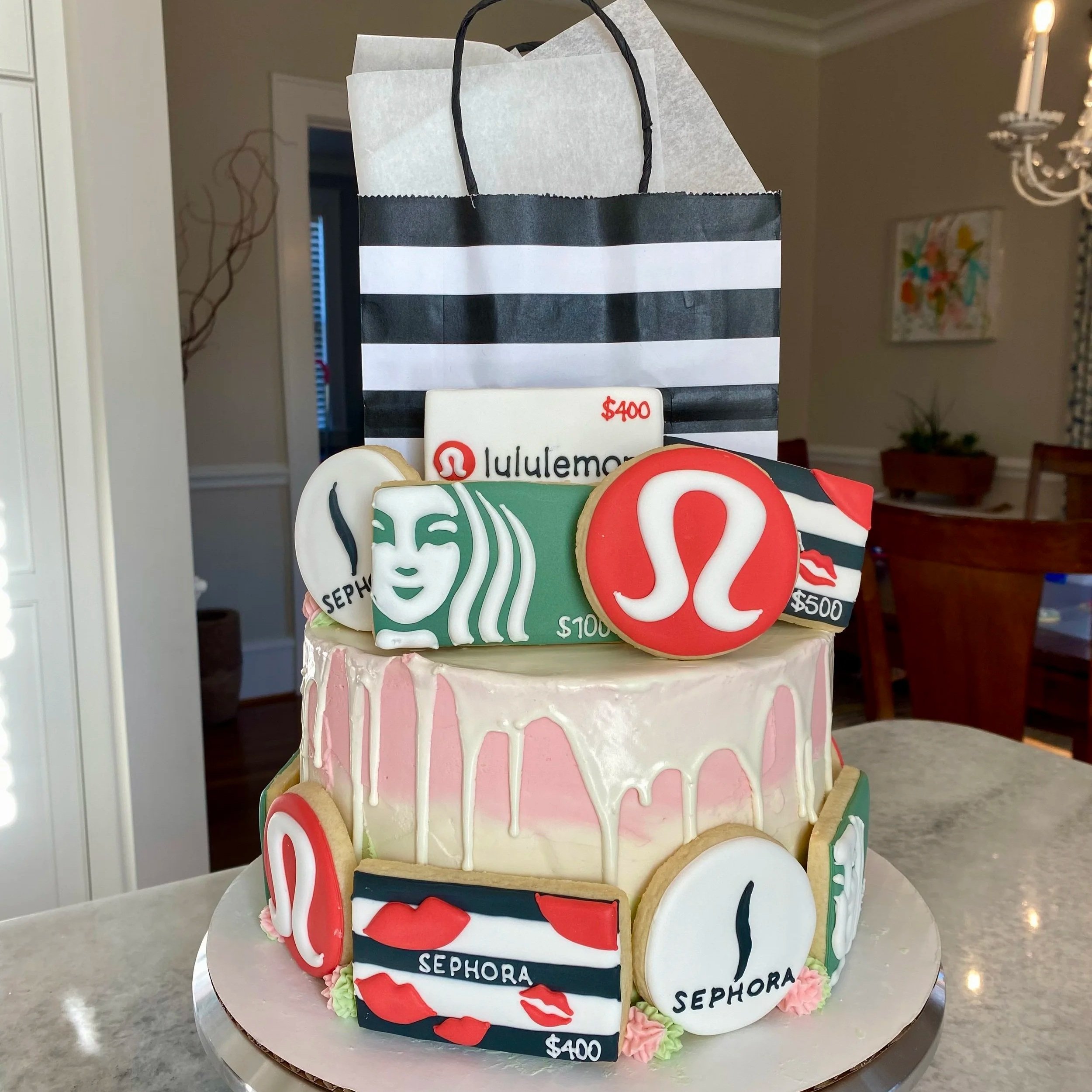 Sephora, Lululemon, Starbucks Themed Birthday Cake