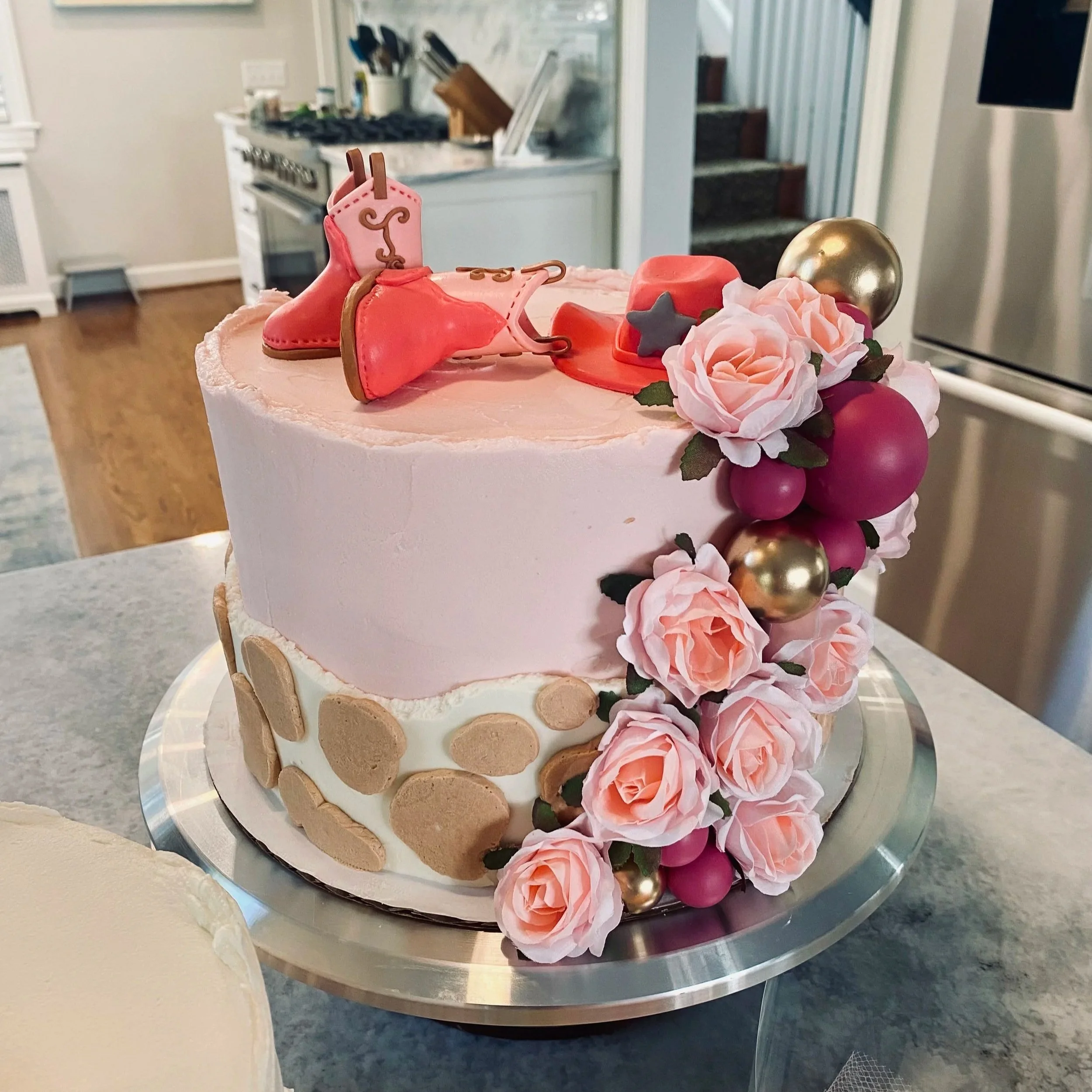 Cowgirl themed birthday cake