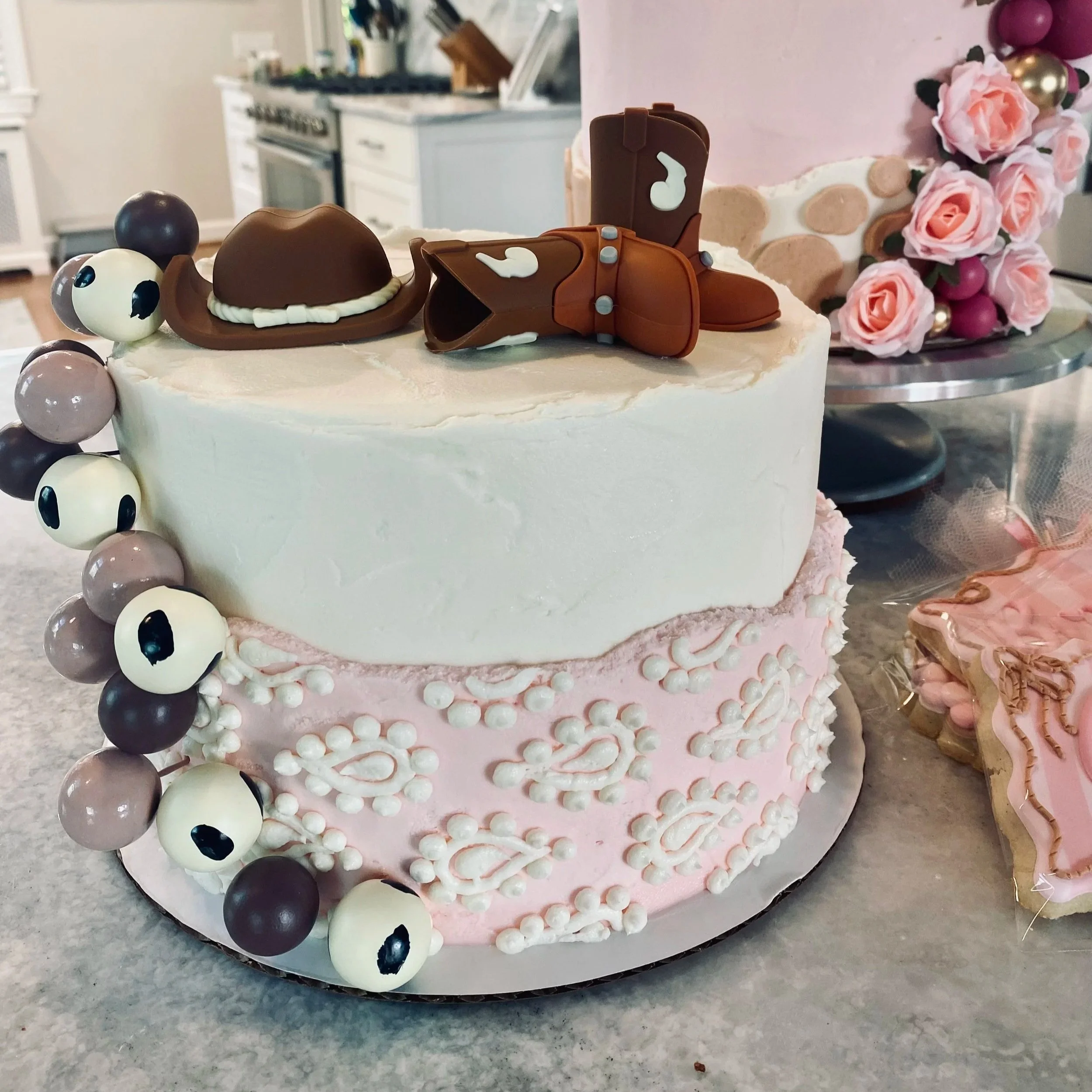 Cowgirl themed birthday cake