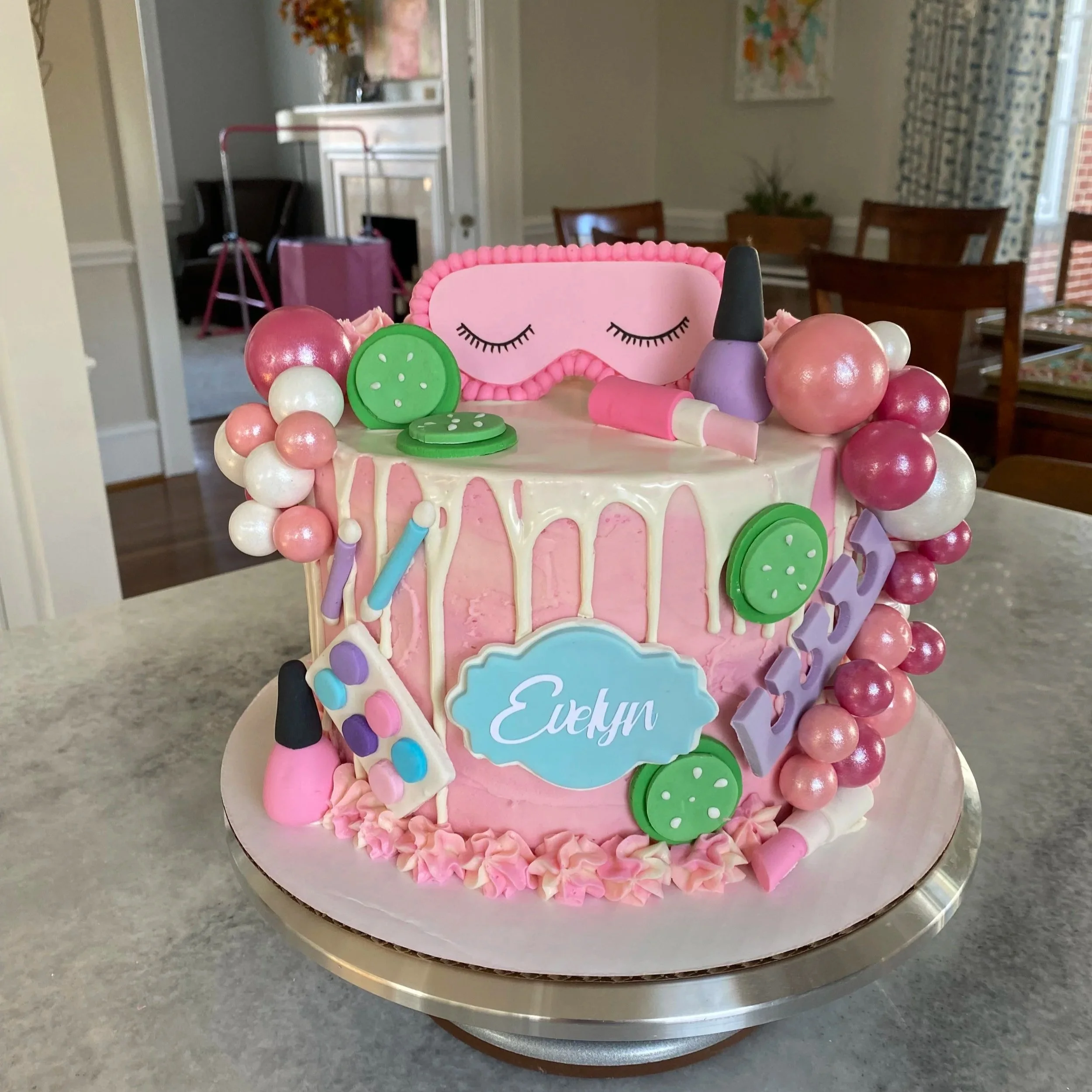 Spa Themed Birthday Cake