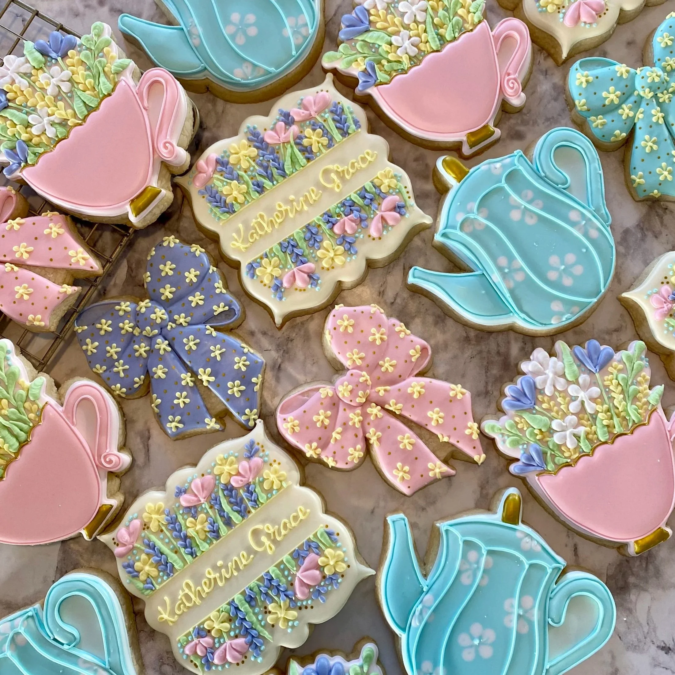 Tea Party Themed Sugar Cookies