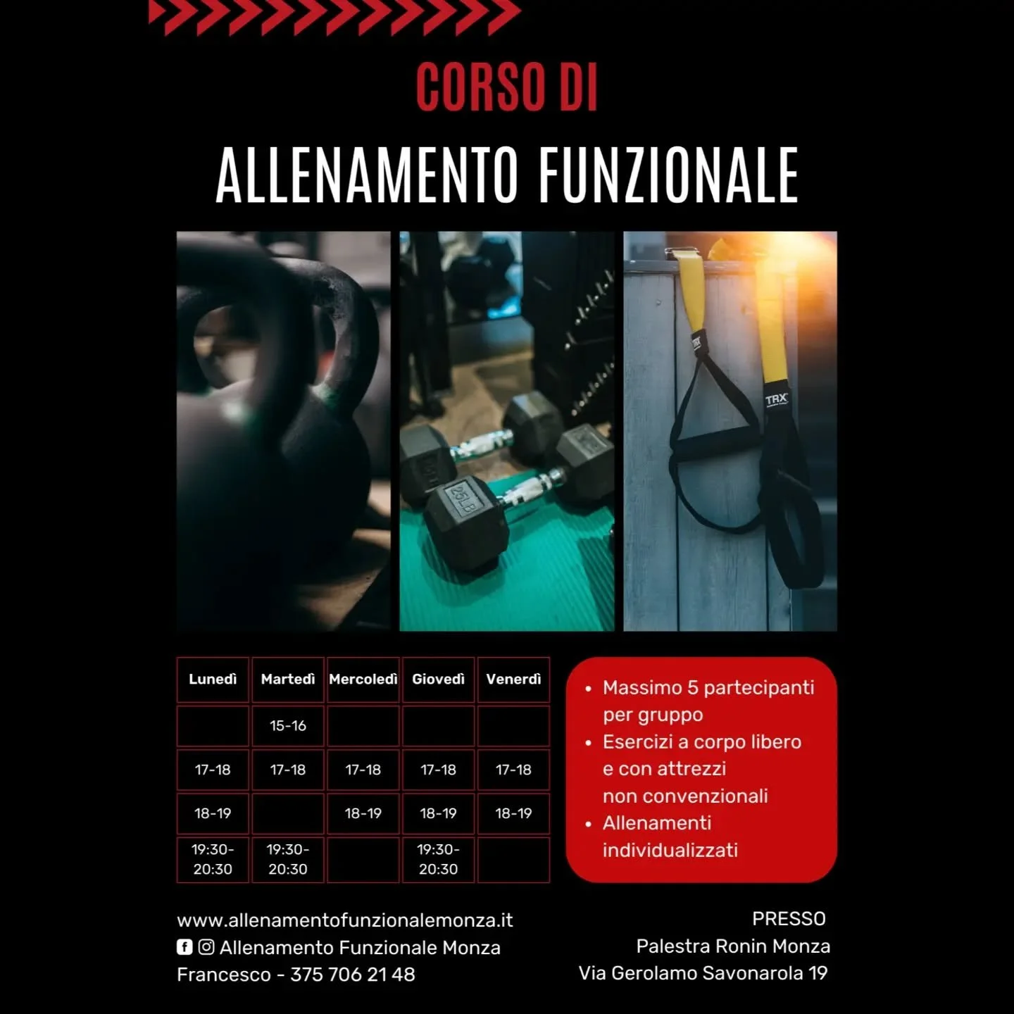 Un'altra stagione sportiva è cominciata (da 4 settimane..), abbiamo aumentato la superficie di allenamento e i posti disponibili. Abbiamo a disposizione nuova attrezzatura e altra ancora è in arrivo!
Sono rimasti solo un paio di posti l