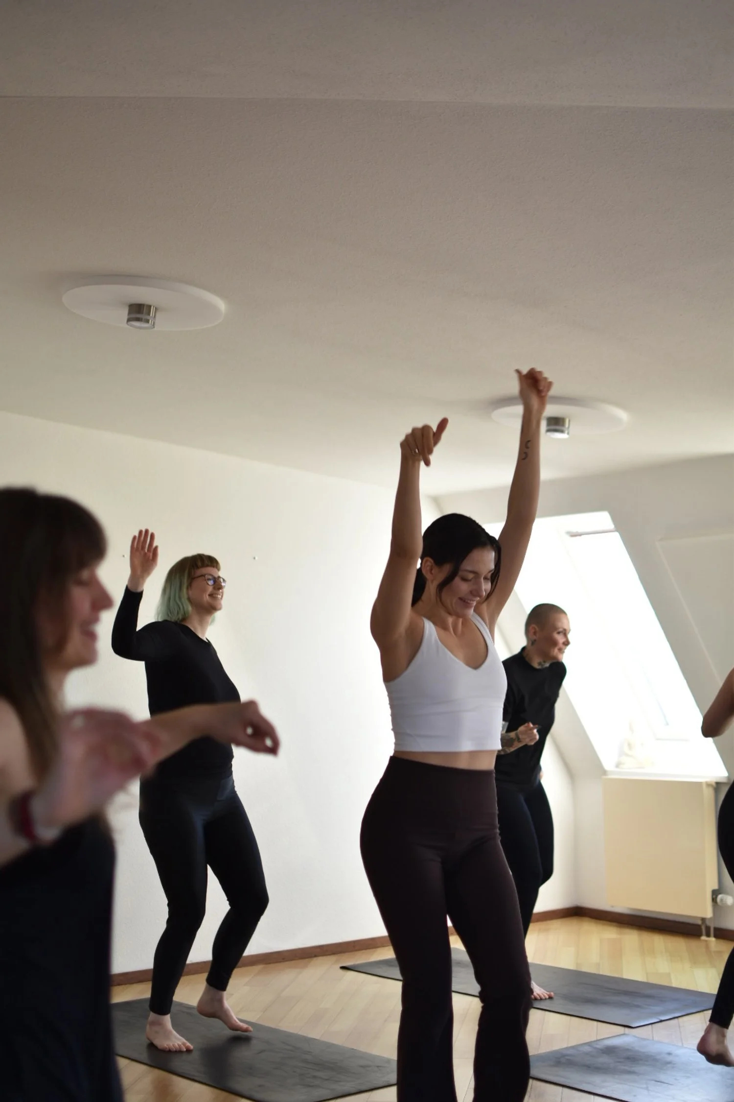 Yoga class and Pilates  at Movement Social Club, Prenzlauer Berg, Berlin.